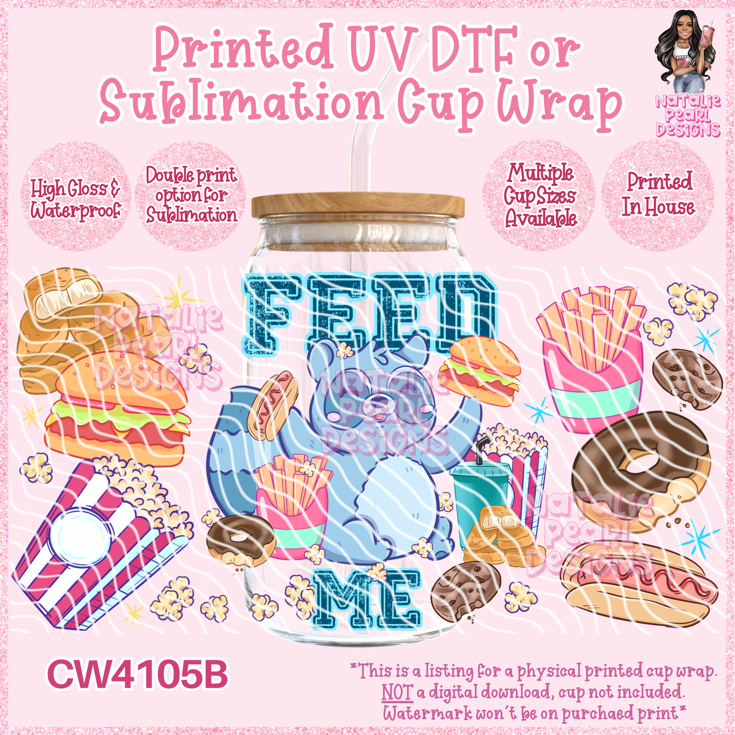 CW4105B UV DTF/SUB Cup Wraps
