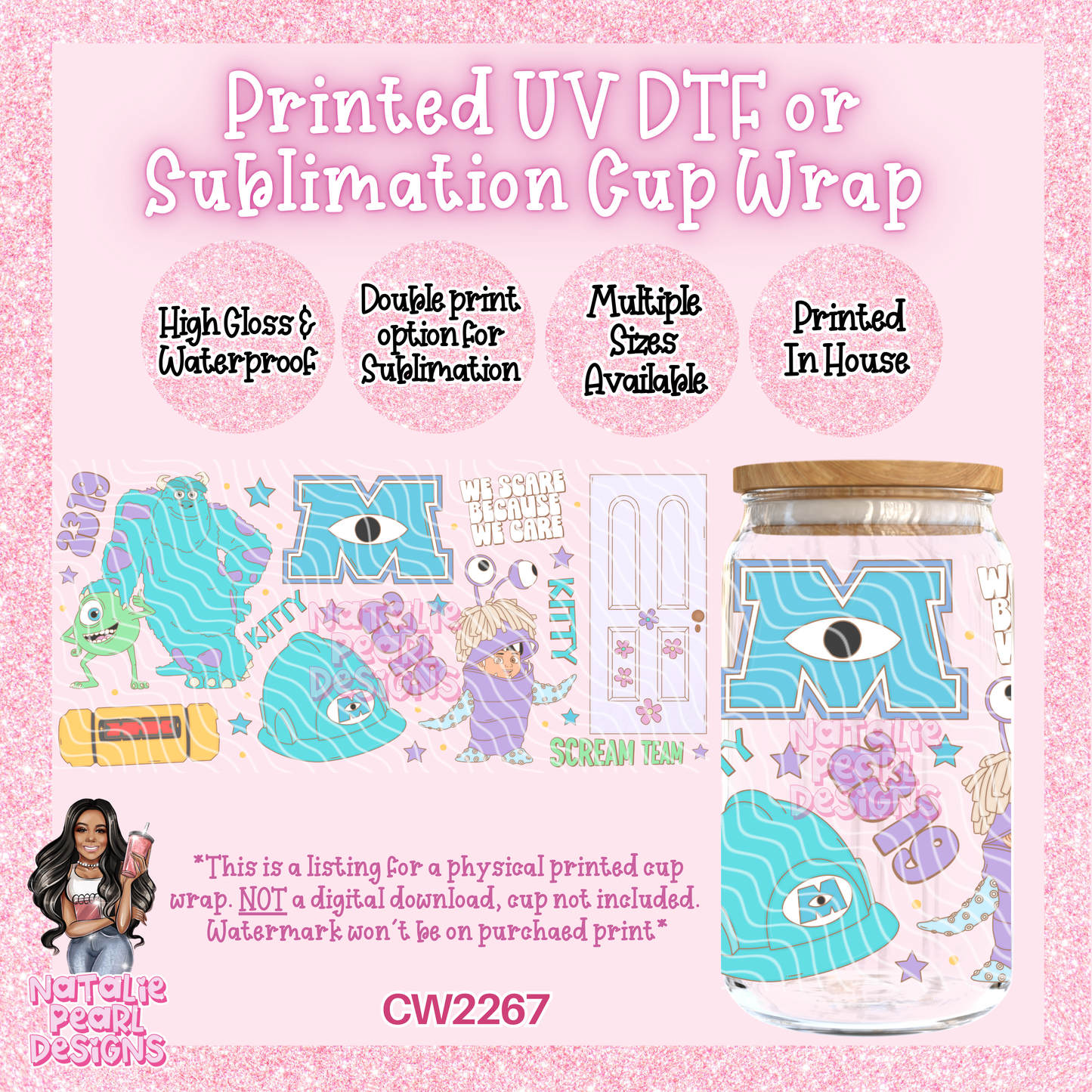 CW2267 UV DTF/SUB Cup Wraps