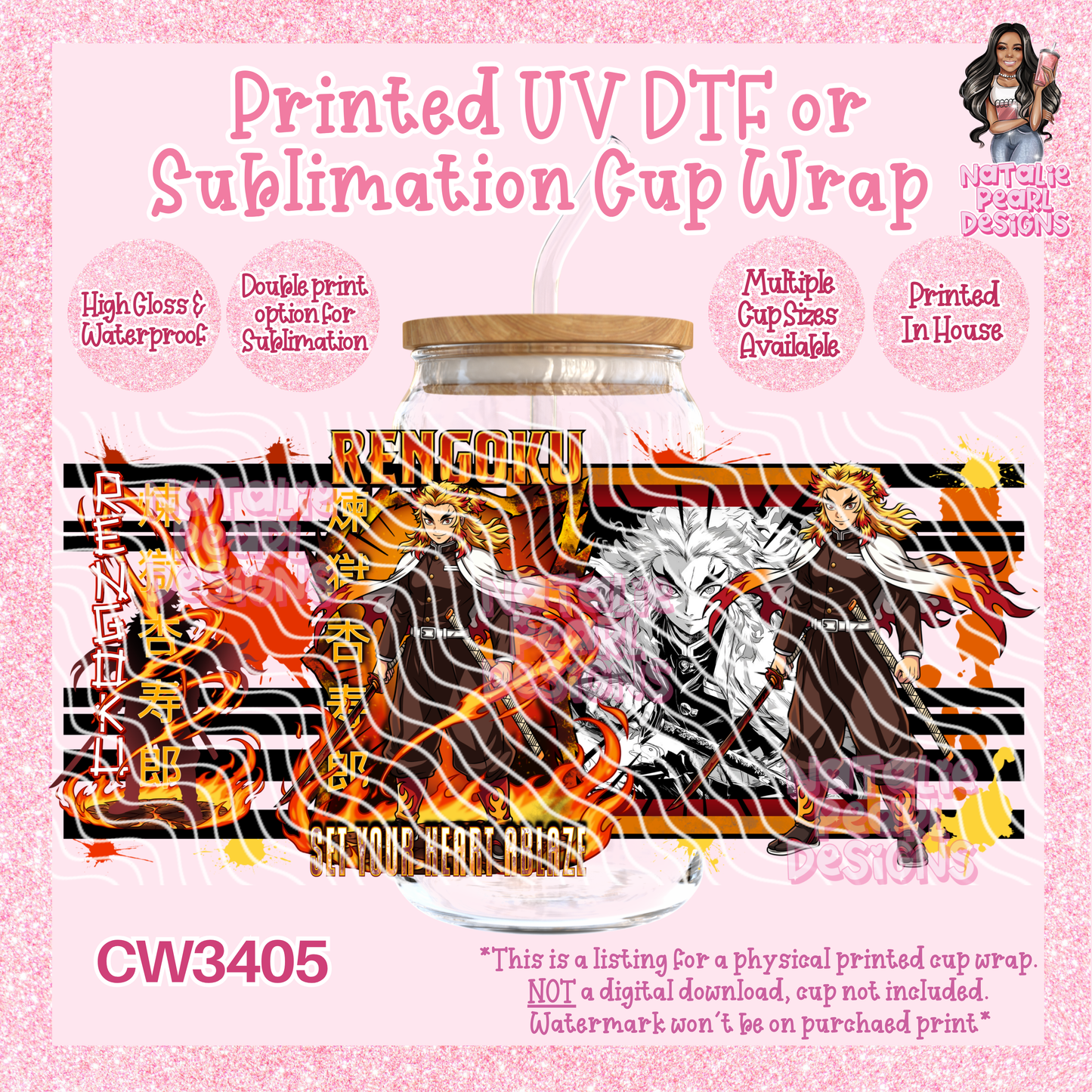 CW3405 UV DTF/SUB Cup Wraps