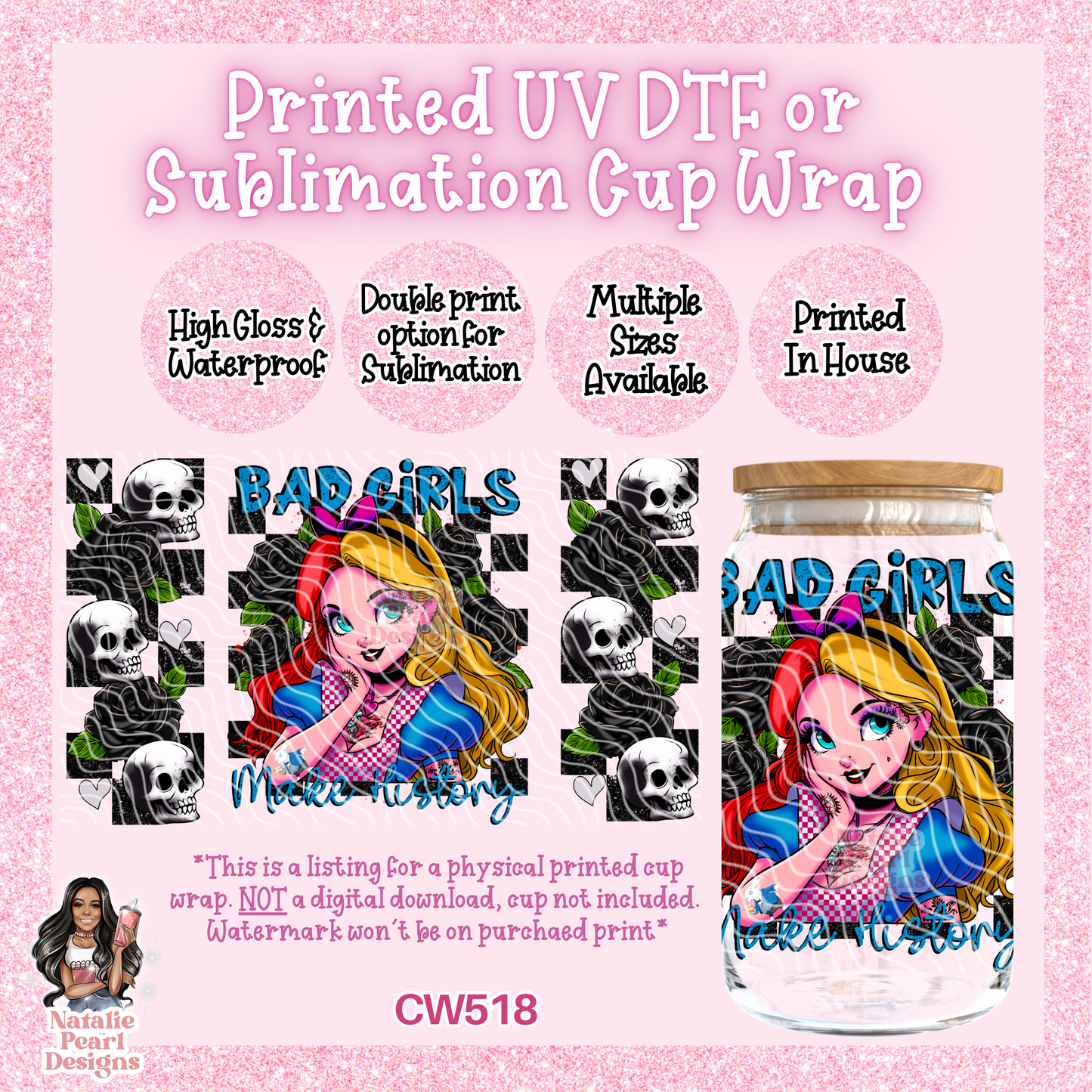 CW518 UV DTF/SUB Cup Wrap