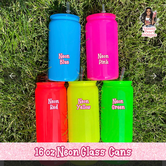 Neon Glass Cans 16oz