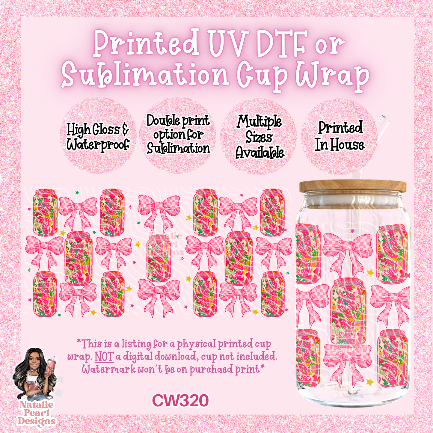 CW320 UV DTF/SUB Cup Wrap