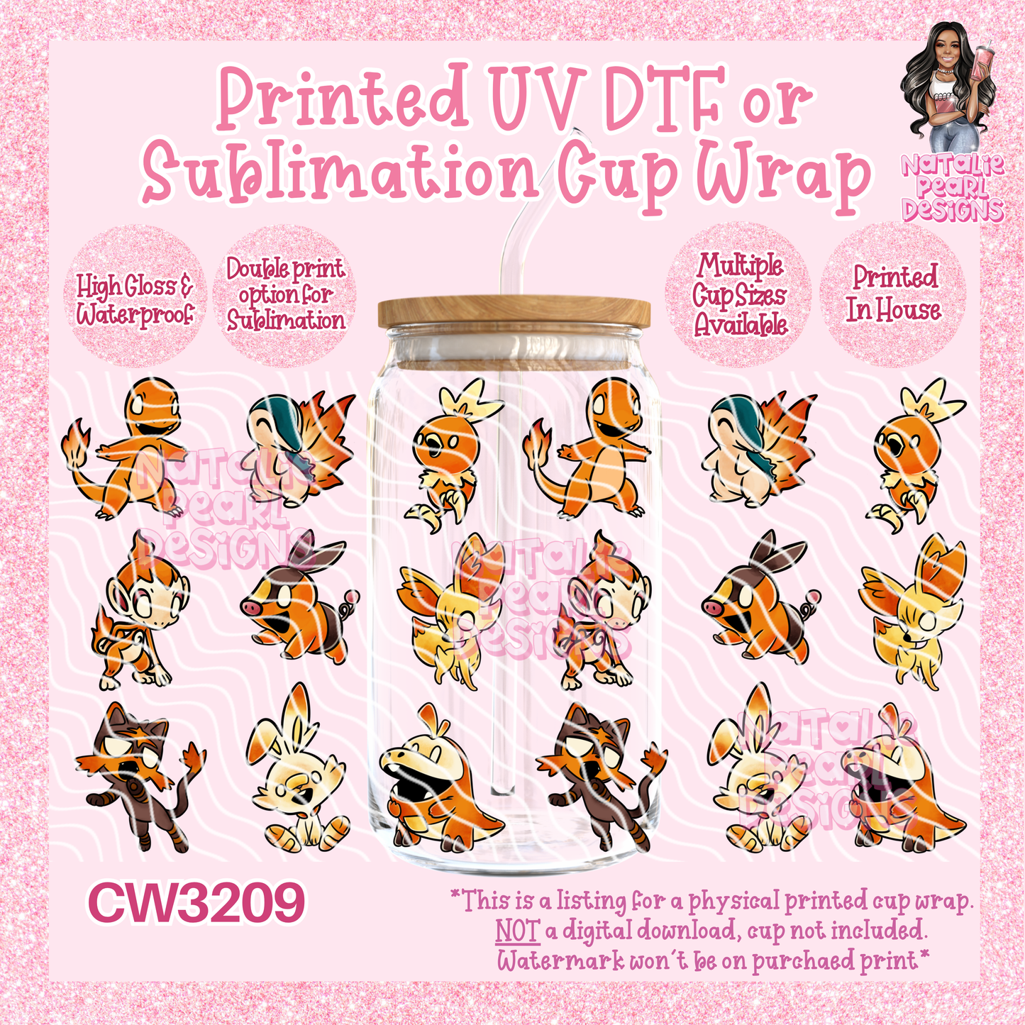 CW3209 UV DTF/SUB Cup Wraps