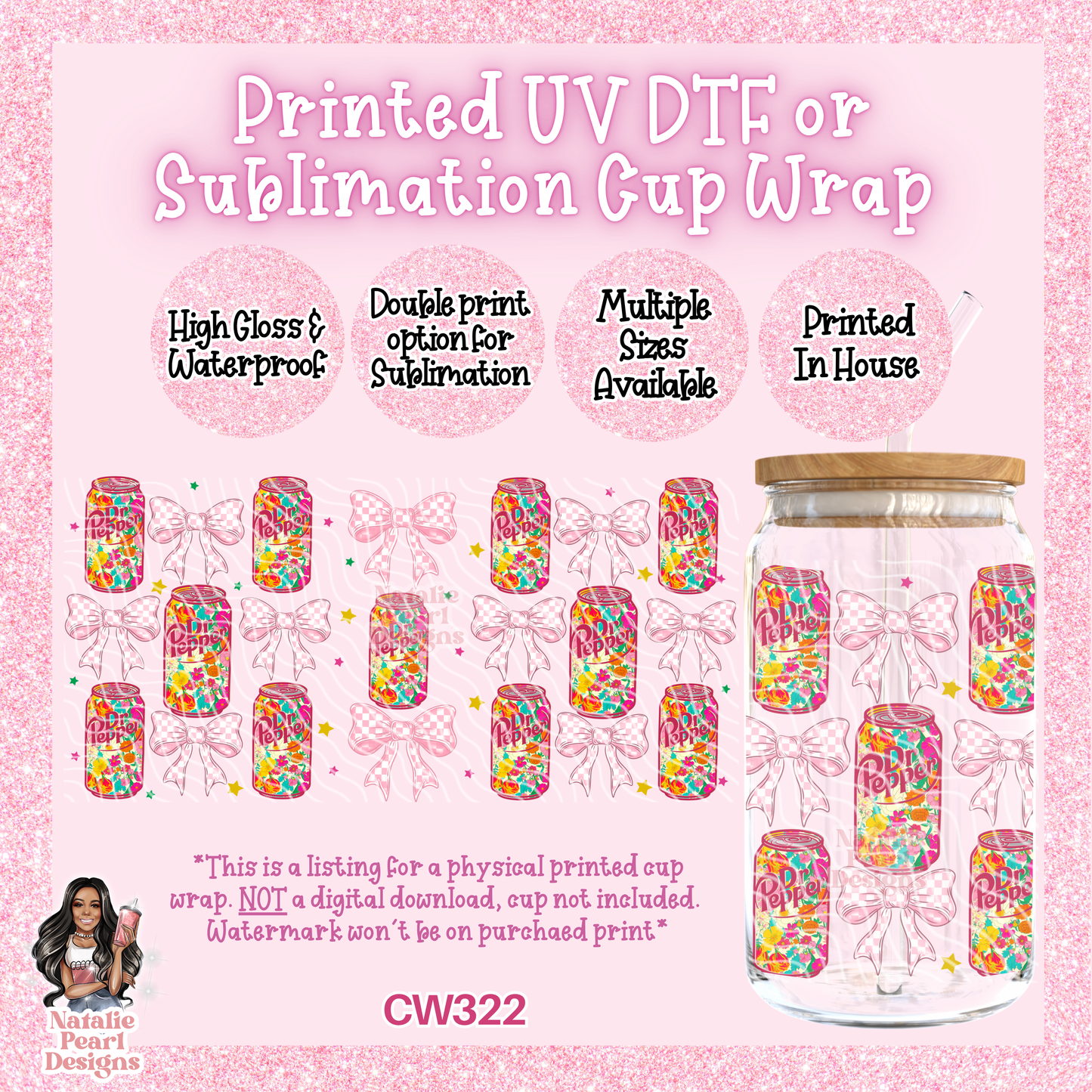 CW322 UV DTF/SUB Cup Wrap