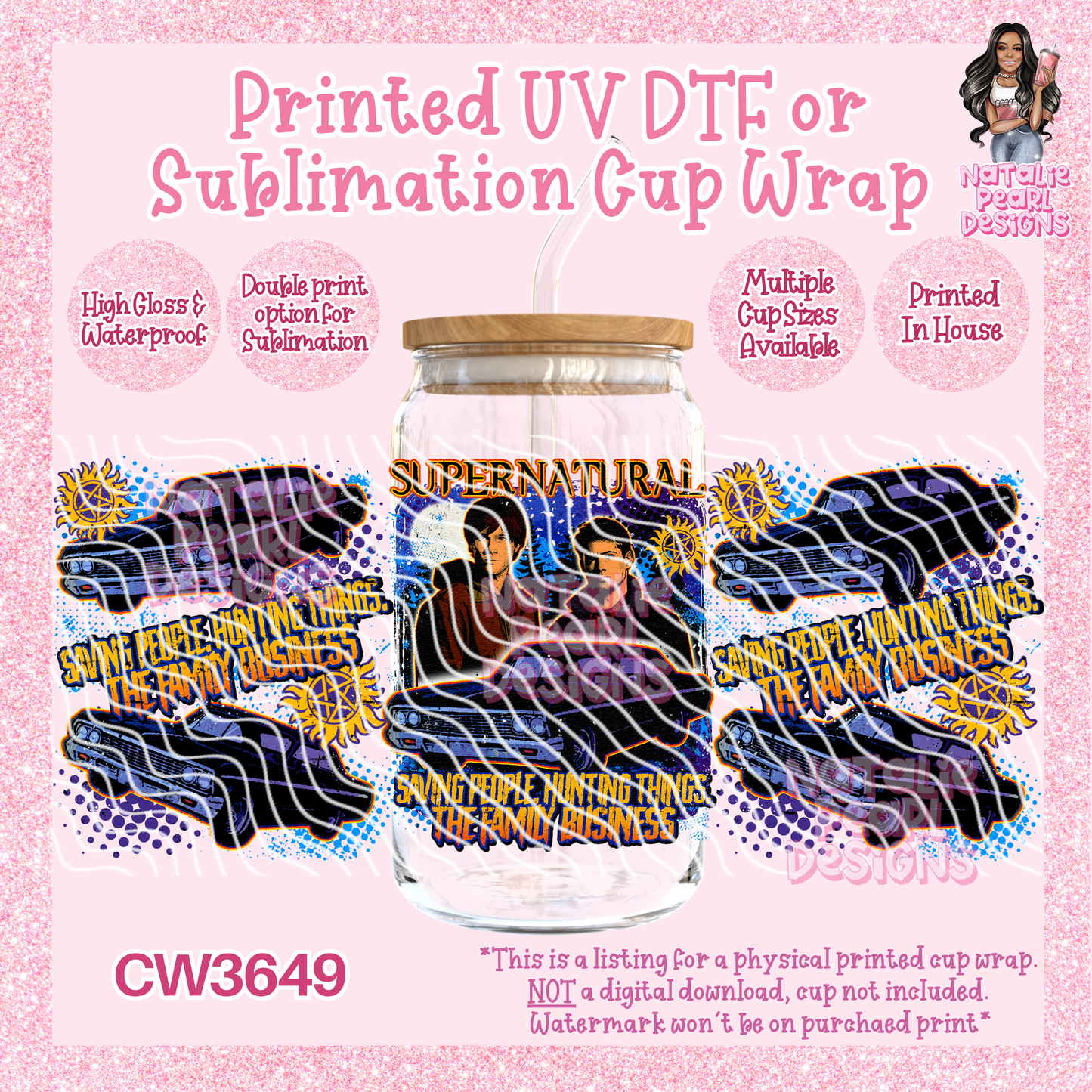 CW3649 UV DTF/SUB Cup Wraps