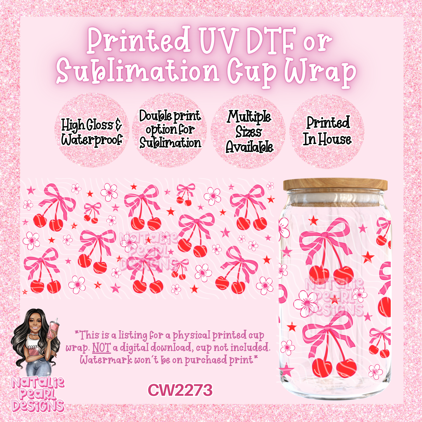CW2273 UV DTF/SUB Cup Wraps