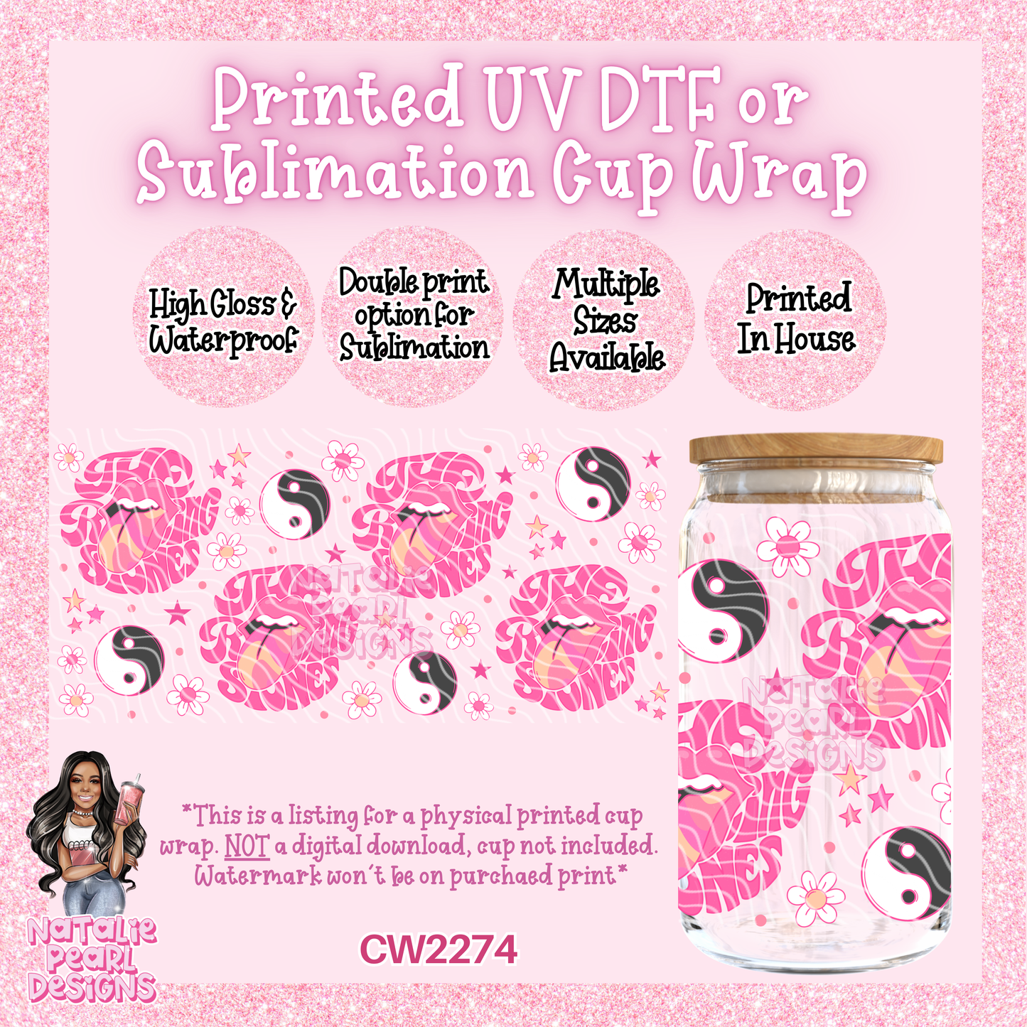 CW2274 UV DTF/SUB Cup Wraps