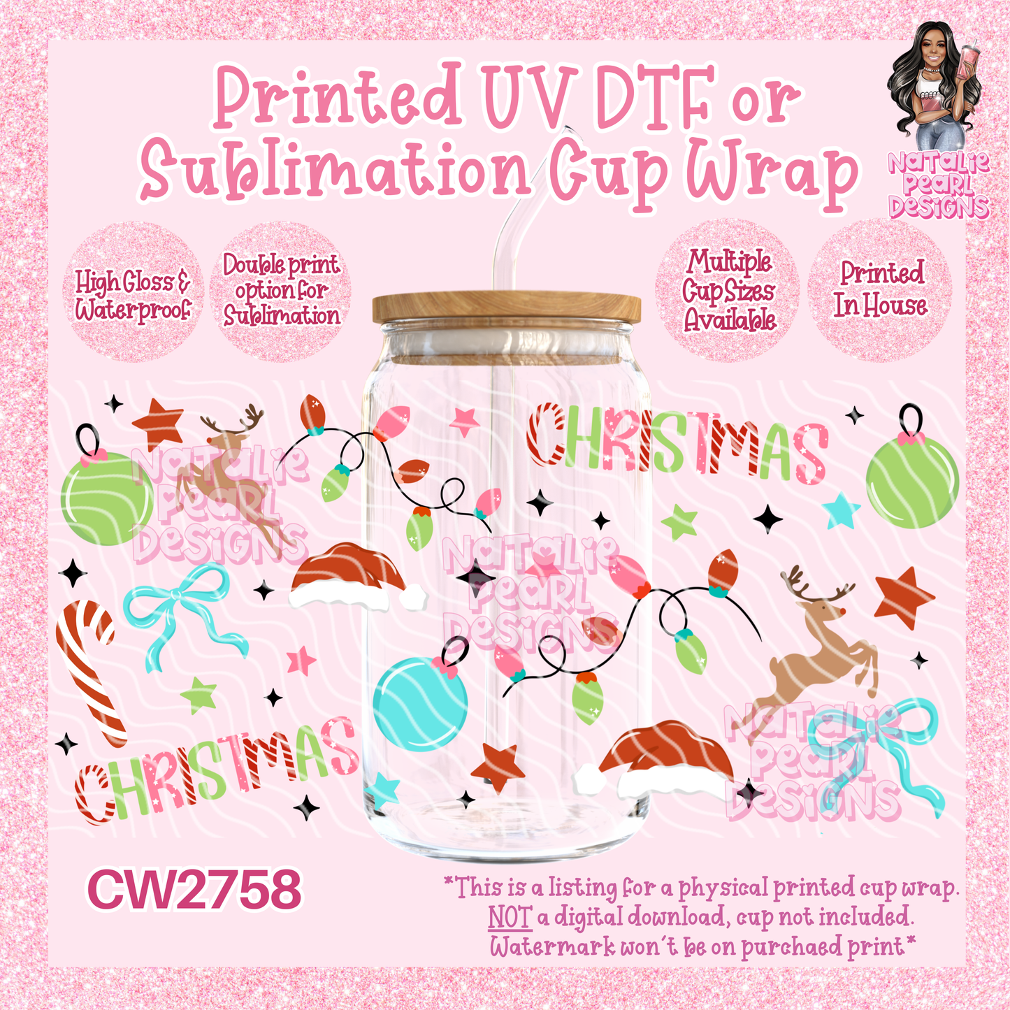 CW2758 UV DTF/SUB Cup Wraps