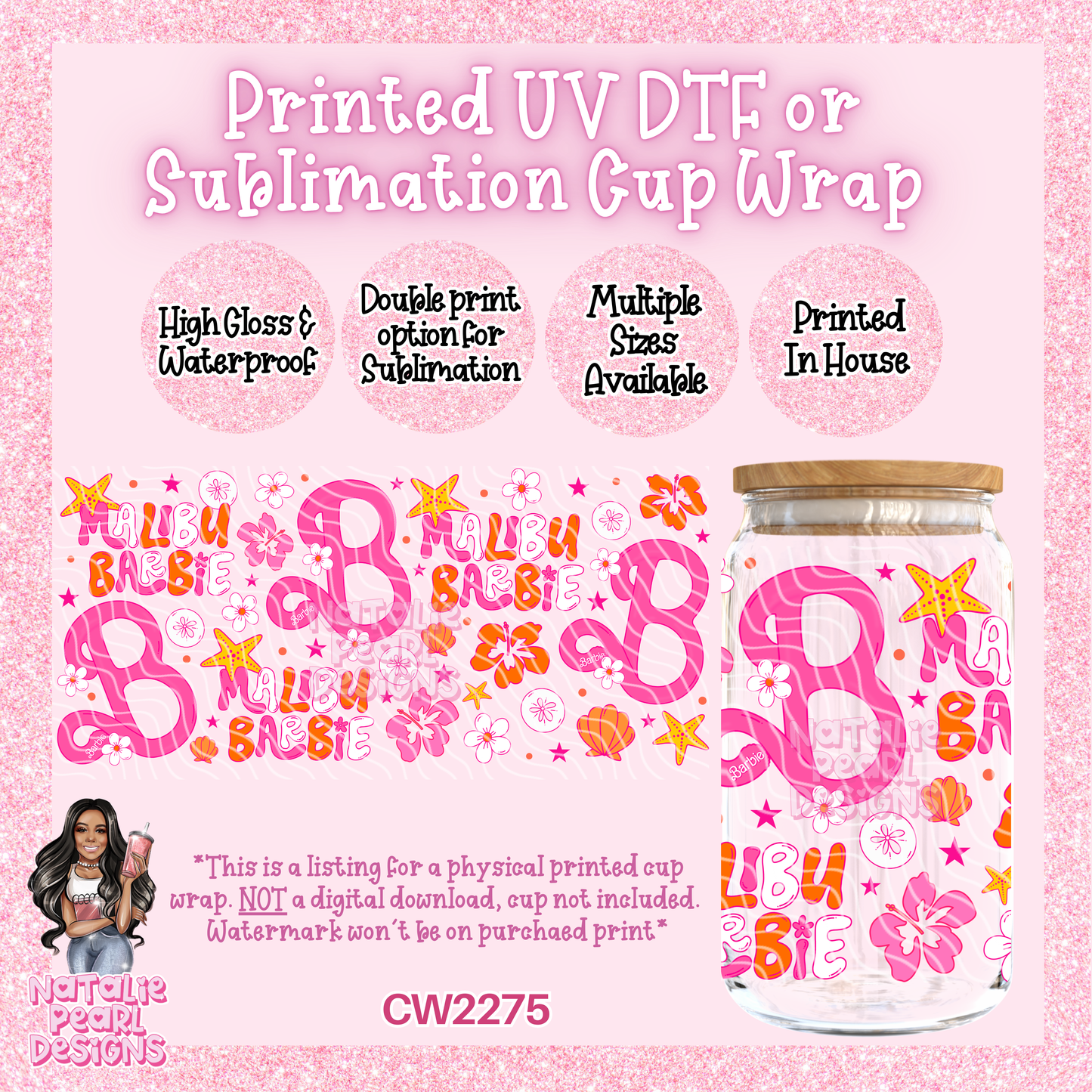 CW2275 UV DTF/SUB Cup Wraps