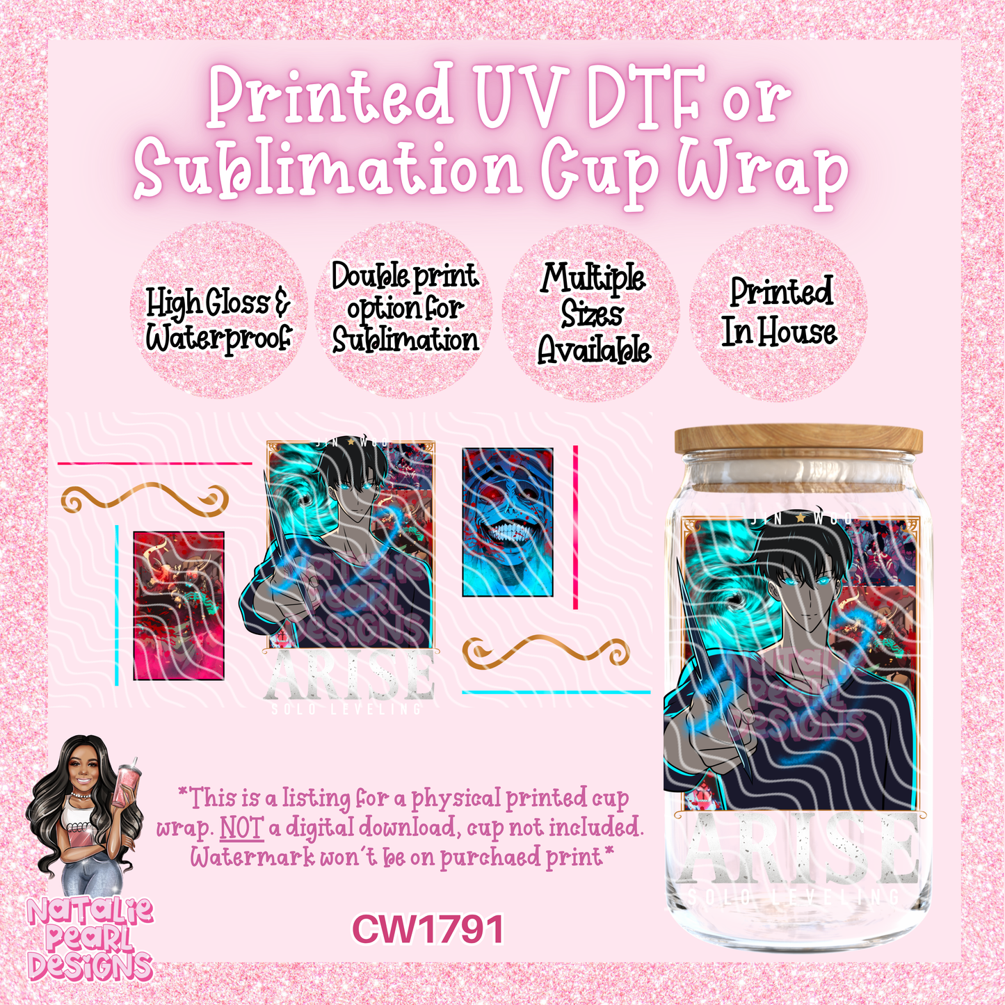CW1791 UV DTF/SUB Cup Wraps