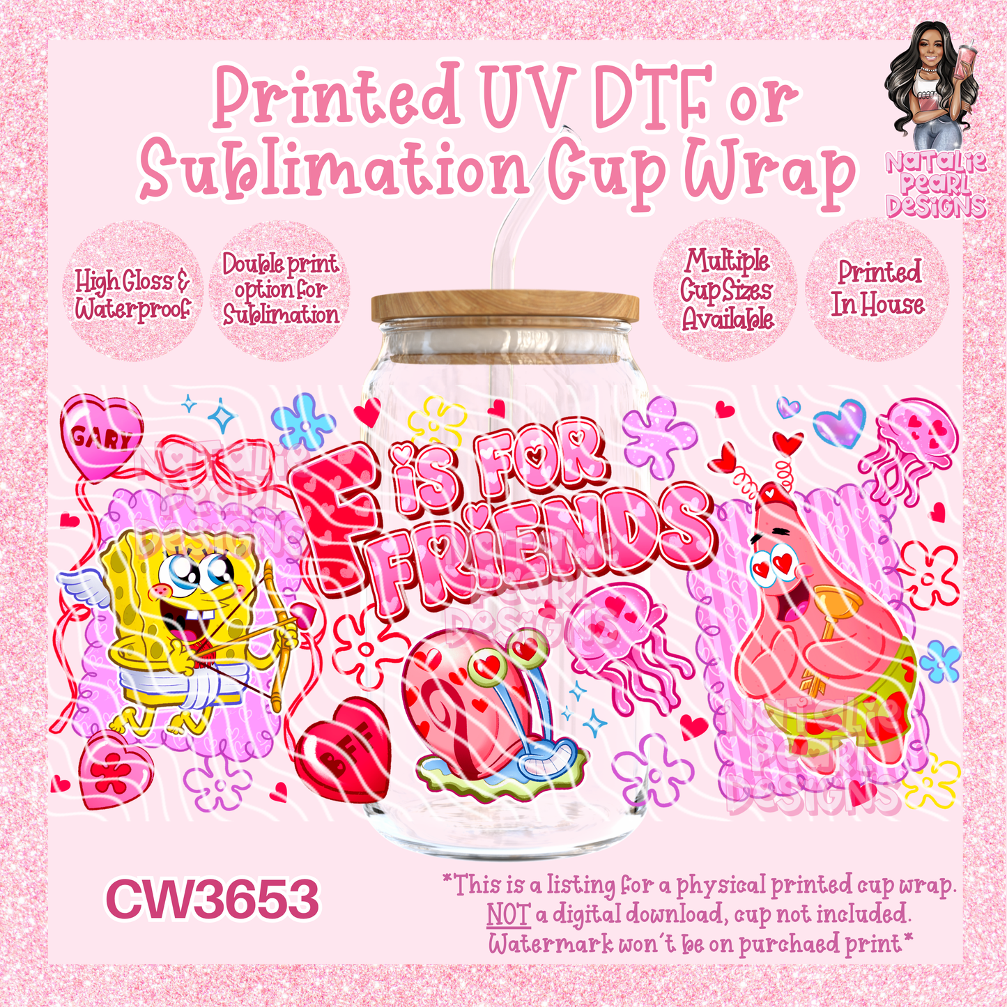 CW3653 UV DTF/SUB Cup Wraps