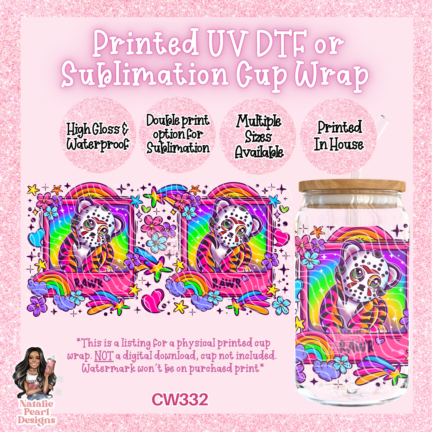 CW332 UV DTF/SUB Cup Wrap
