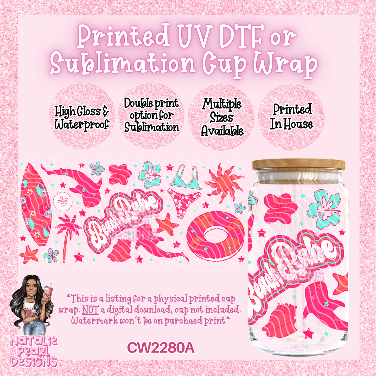 CW2280A UV DTF/SUB Cup Wraps