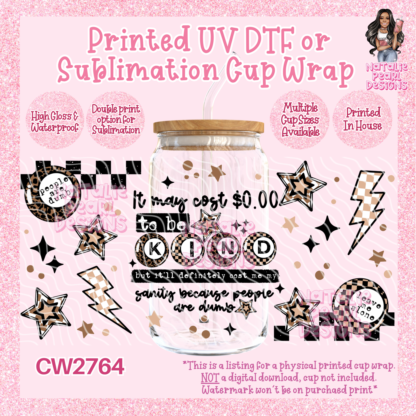CW2764 UV DTF/SUB Cup Wraps