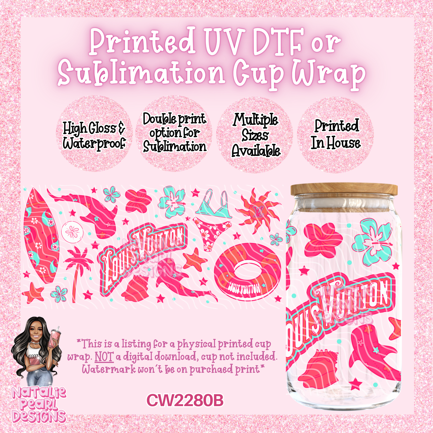 CW2280B UV DTF/SUB Cup Wraps
