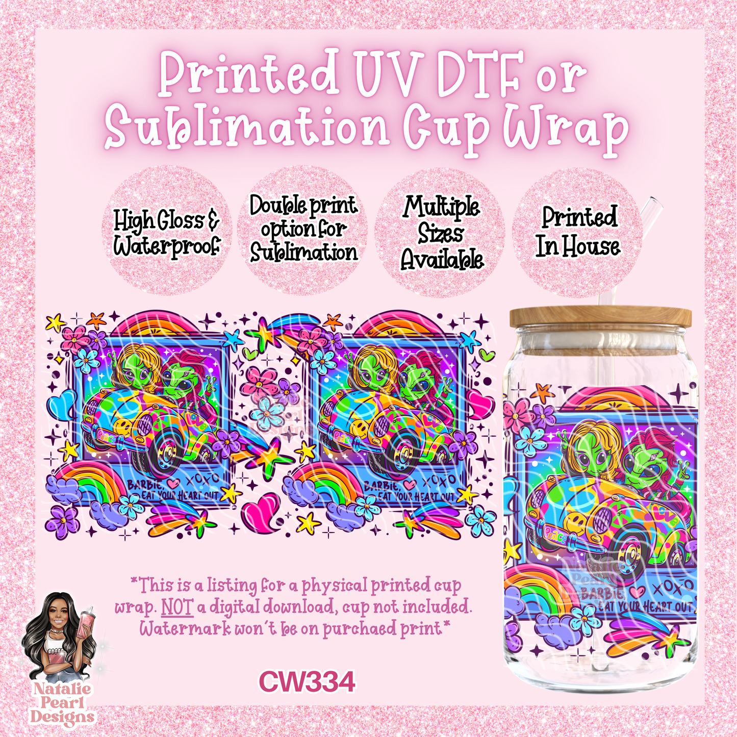 CW334 UV DTF/SUB Cup Wrap