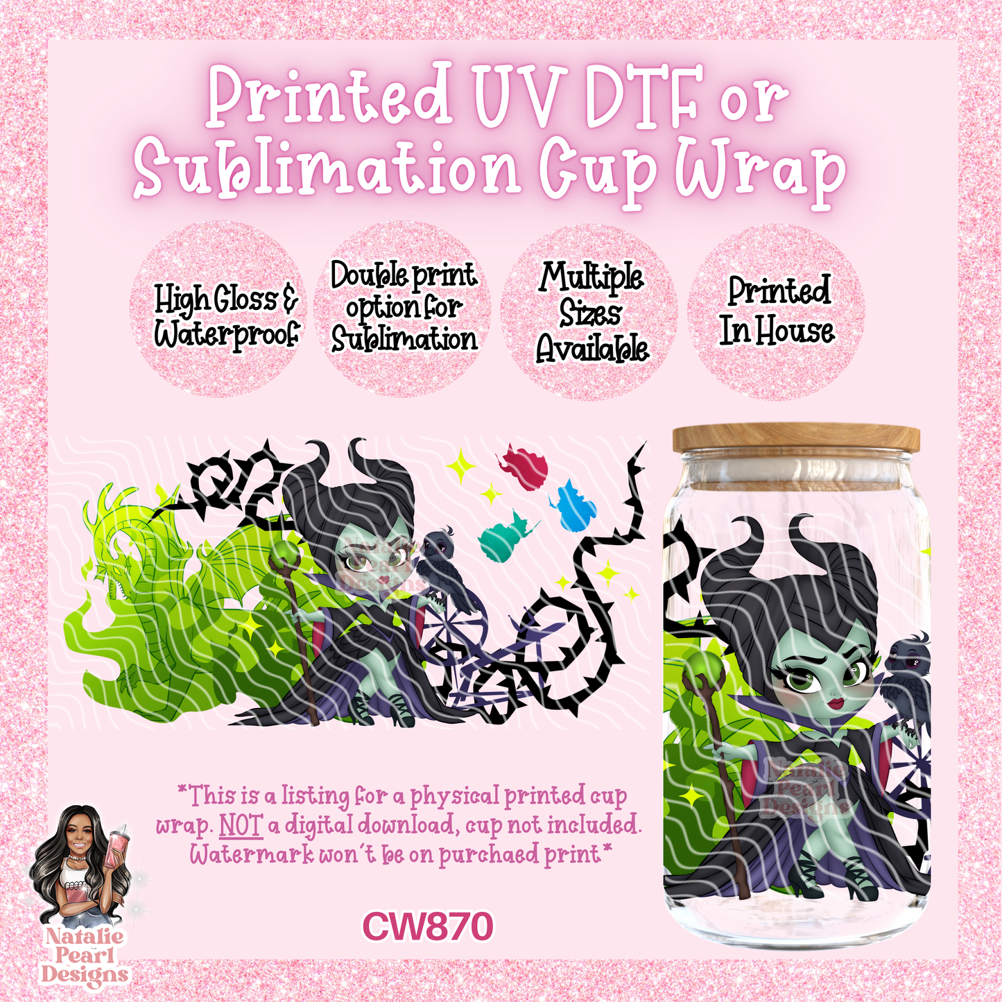 CW870 UV DTF/SUB Cup Wrap