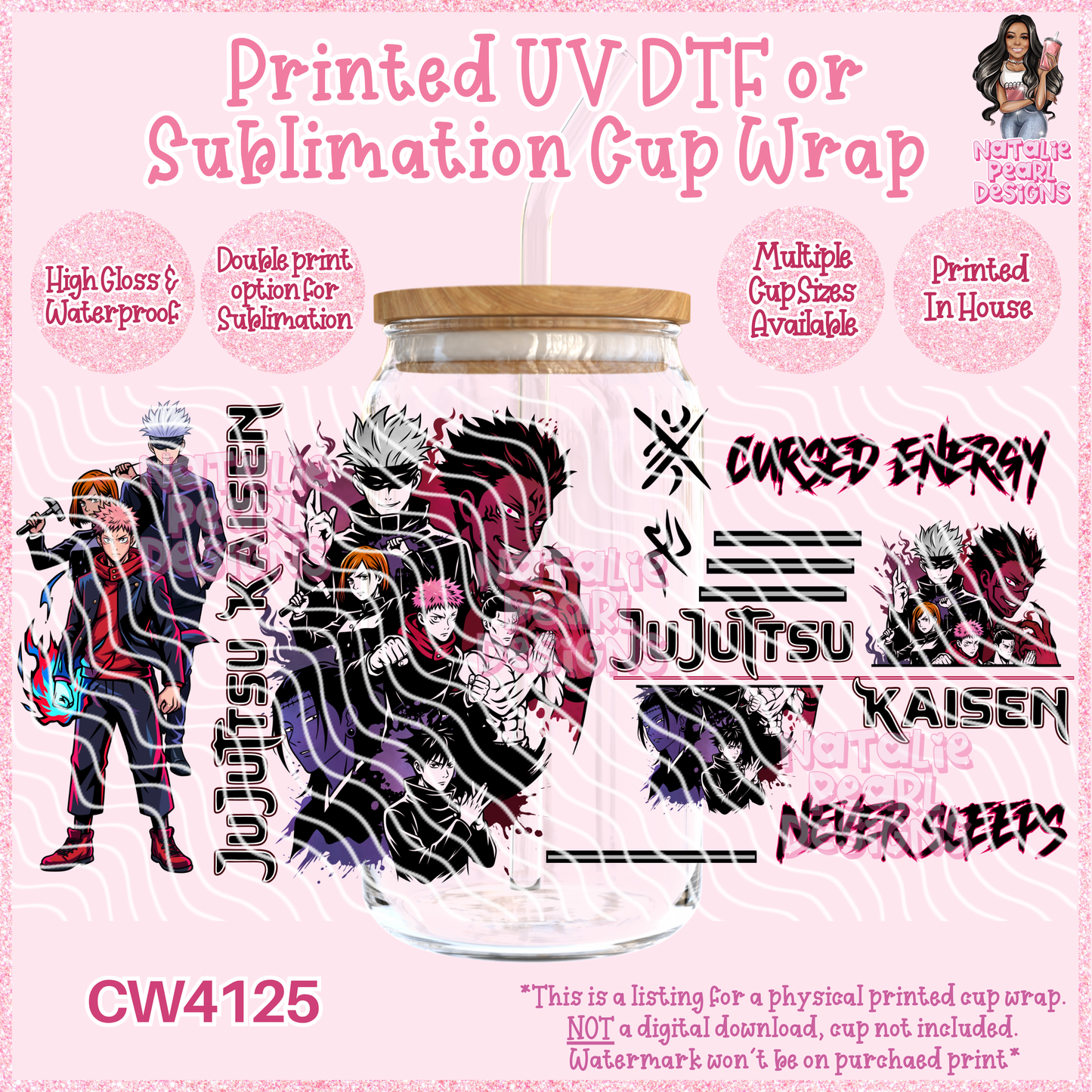 CW4125 UV DTF/SUB Cup Wraps