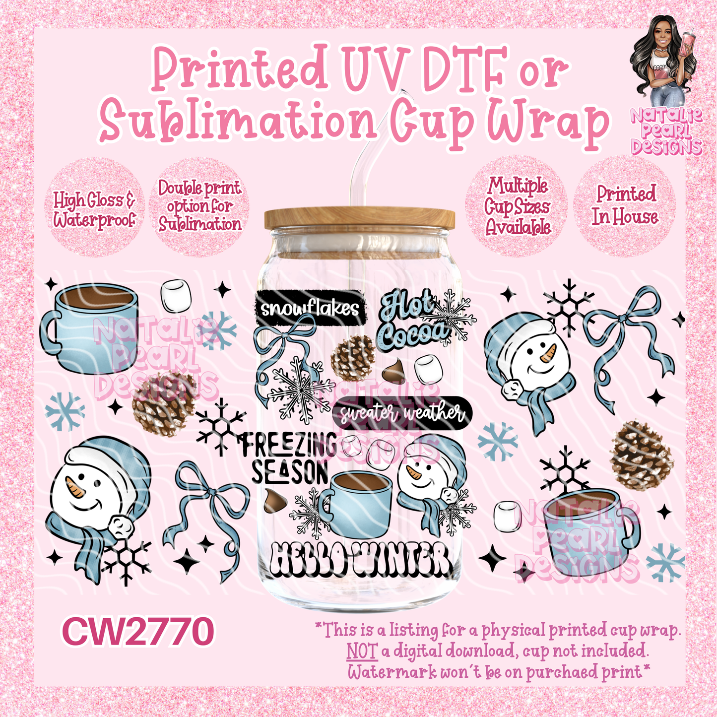 CW2770 UV DTF/SUB Cup Wraps