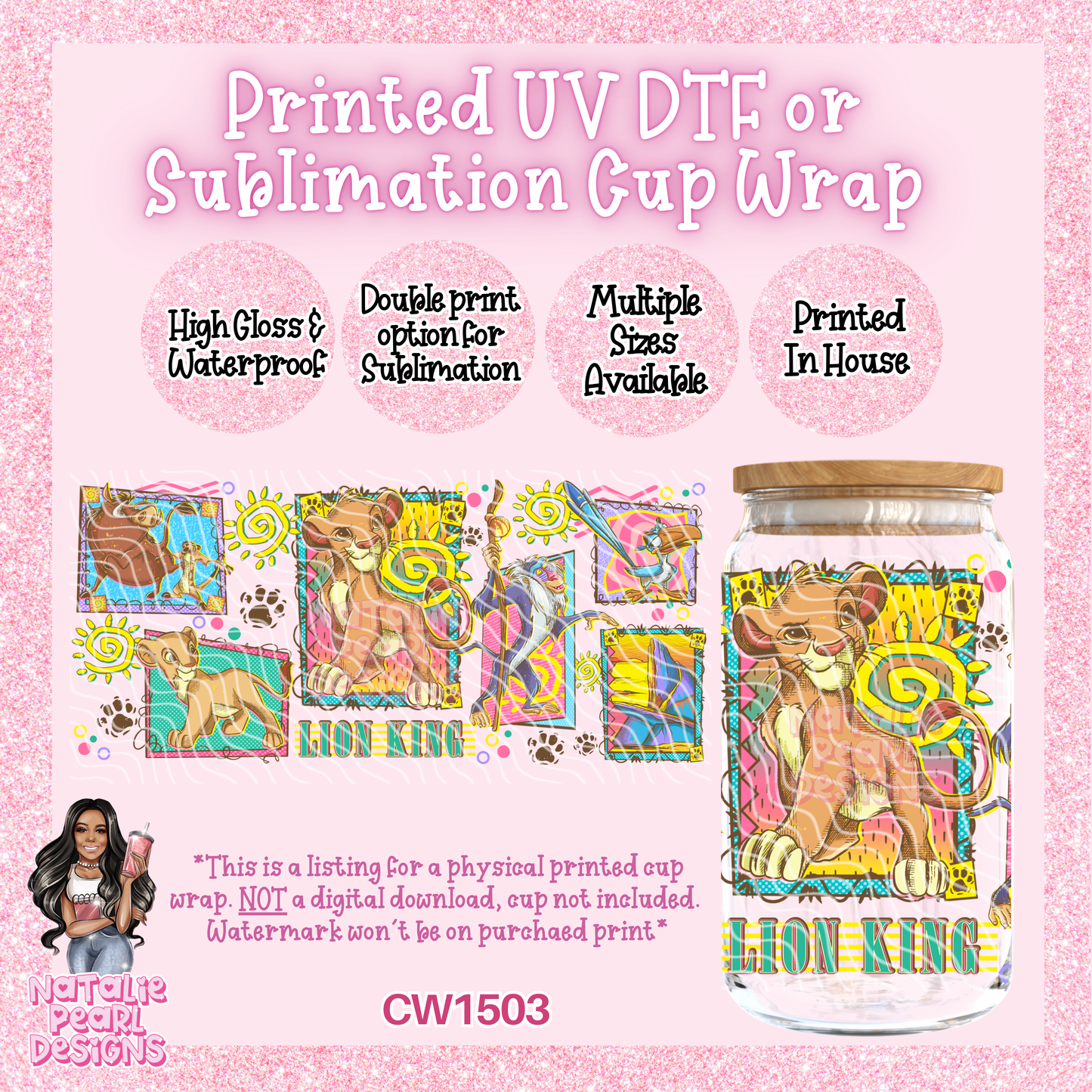 CW1503 UV DTF/SUB Cup Wrap