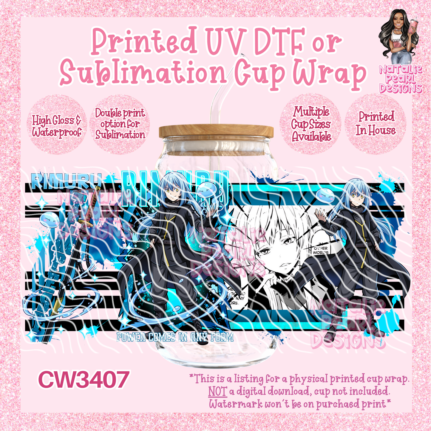 CW3407 UV DTF/SUB Cup Wraps