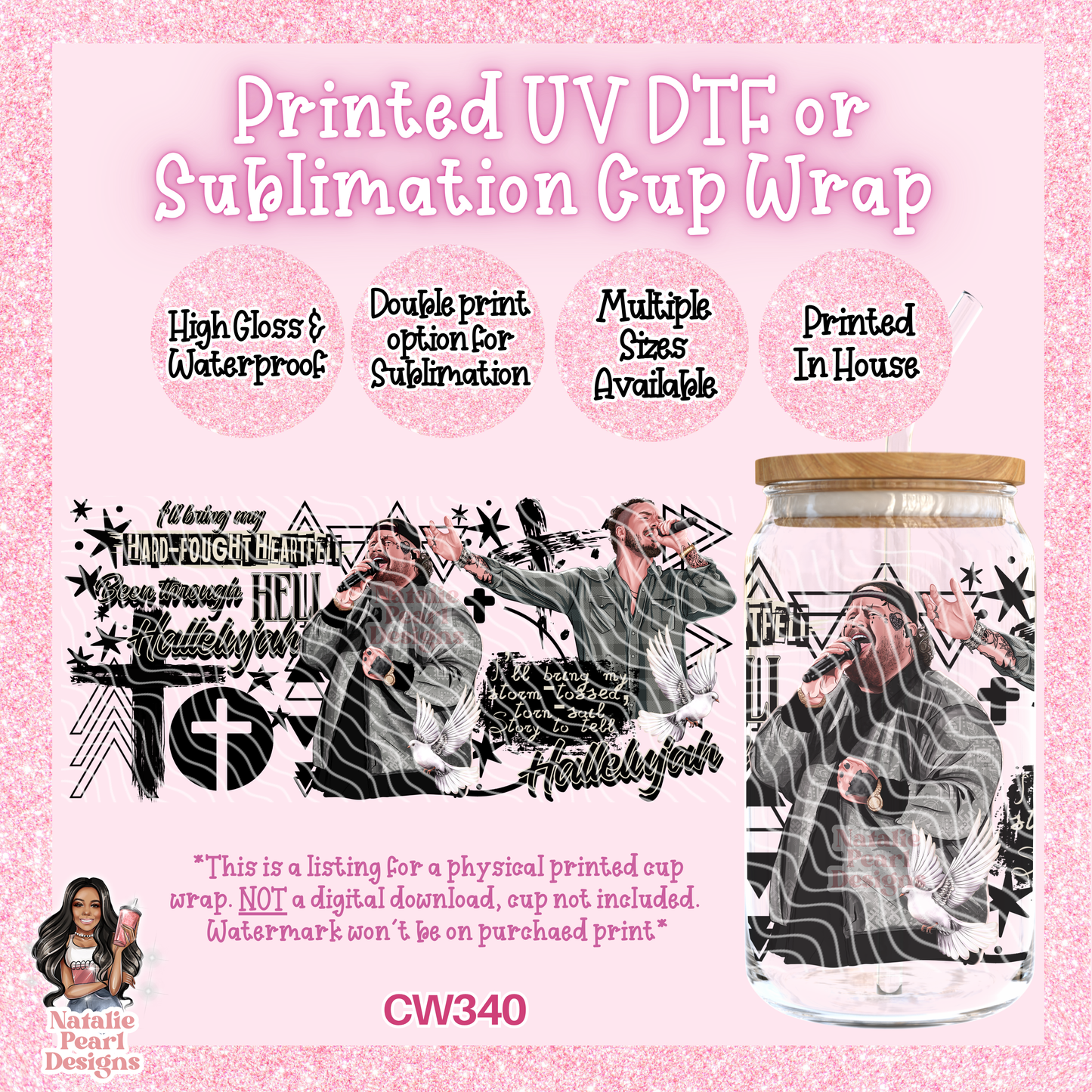 CW340 UV DTF/SUB Cup Wrap