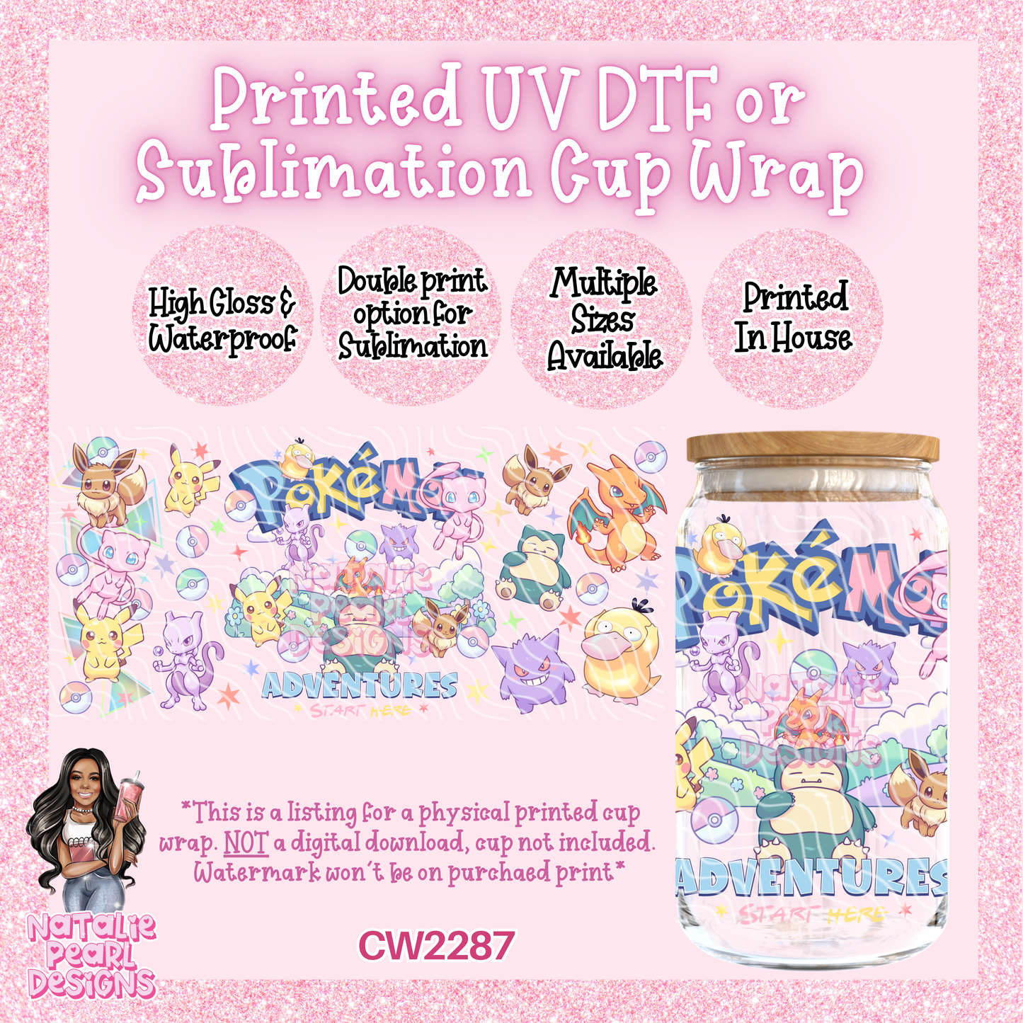 CW2287 UV DTF/SUB Cup Wraps