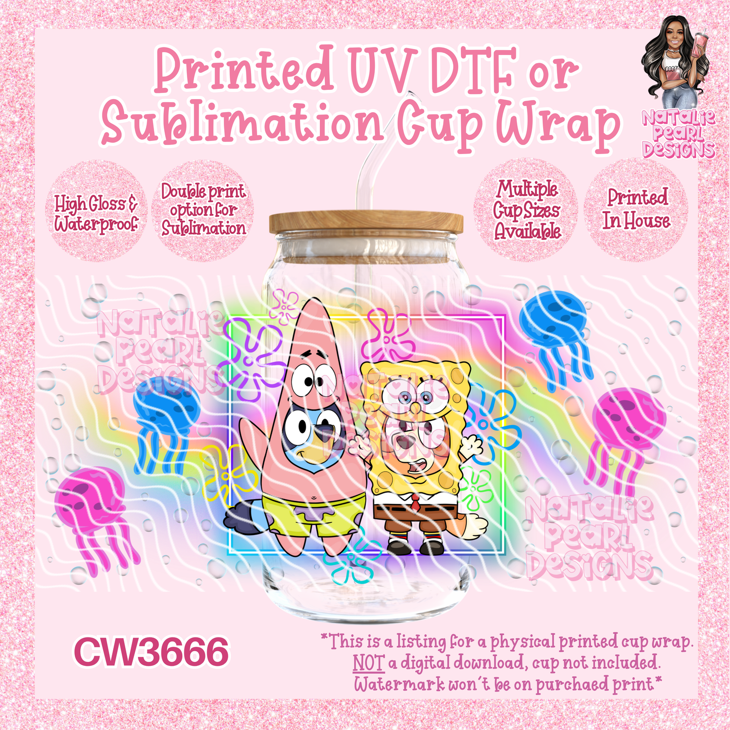 CW3666 UV DTF/SUB Cup Wraps