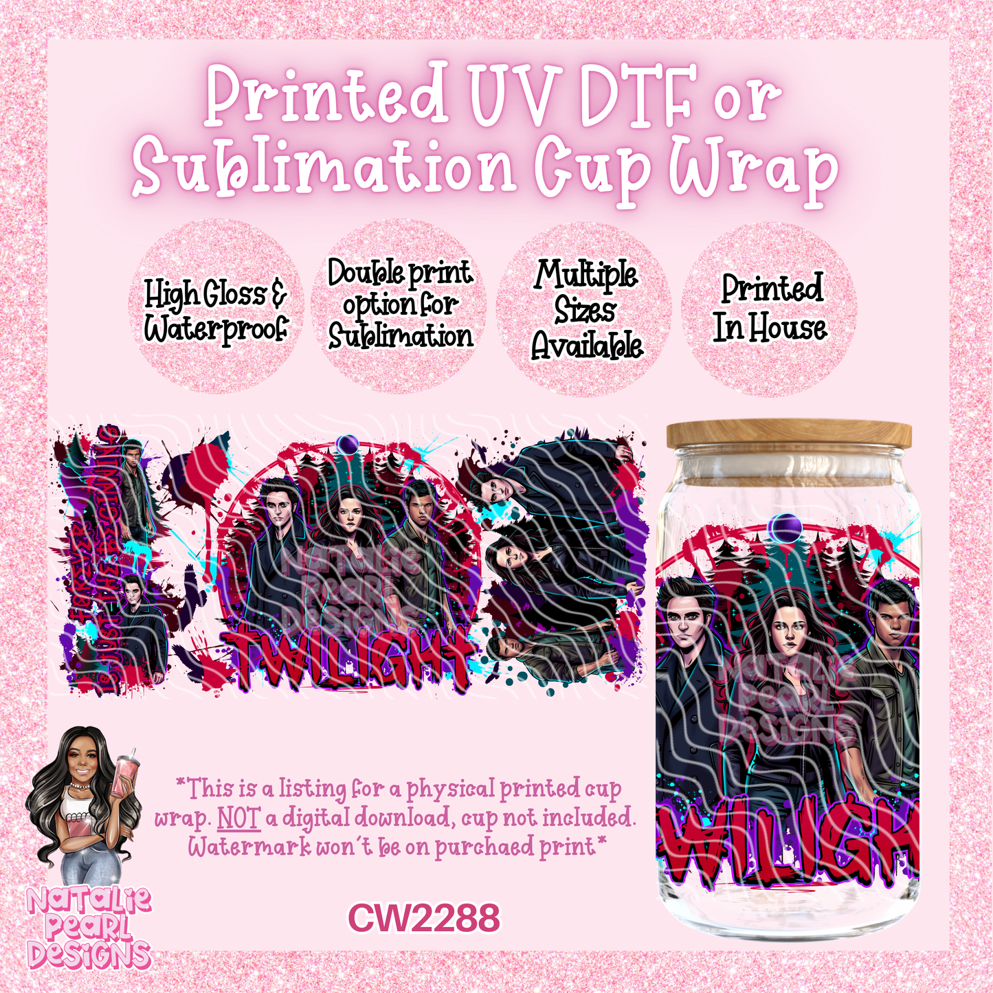 CW2288 UV DTF/SUB Cup Wraps
