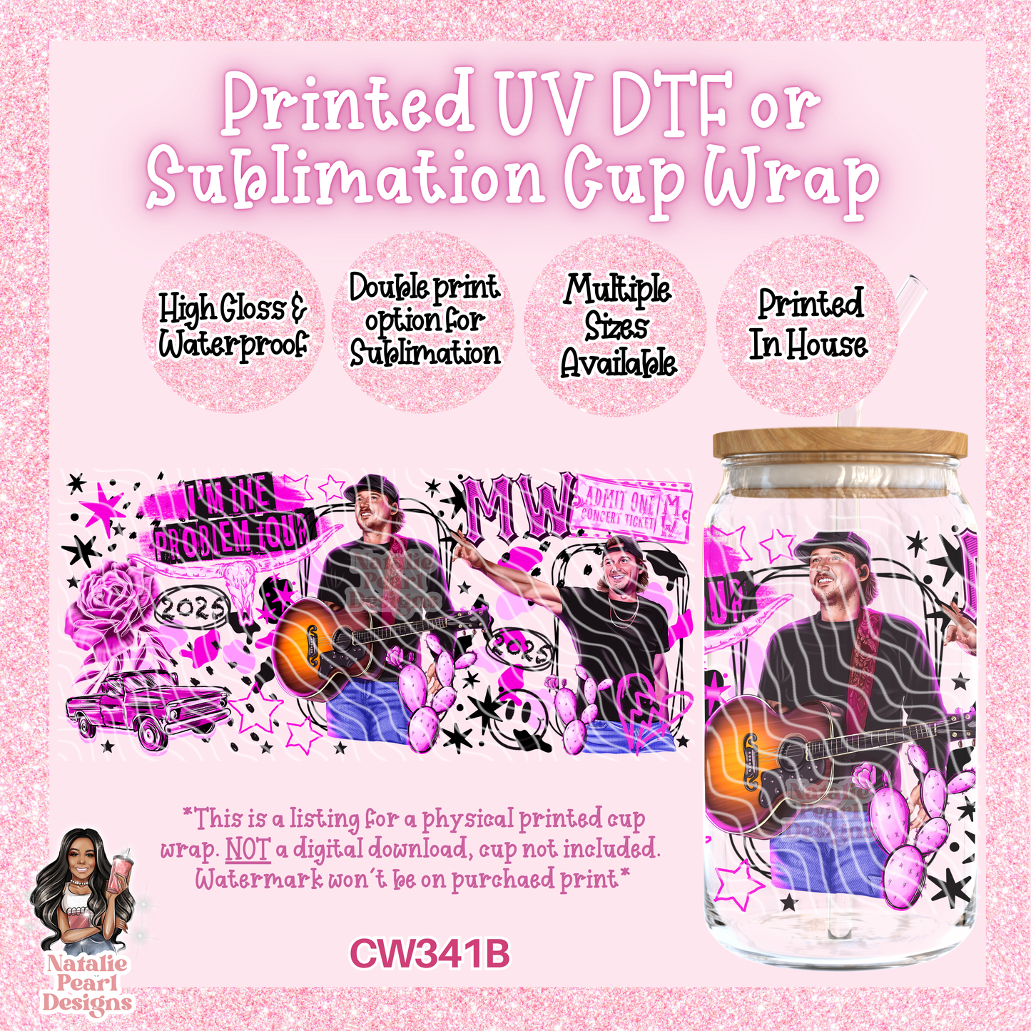 CW341B UV DTF/SUB Cup Wrap