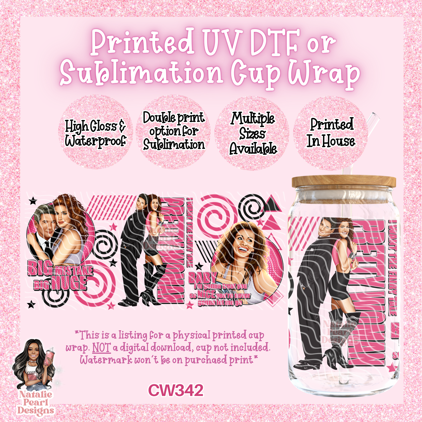 CW342 UV DTF/SUB Cup Wrap
