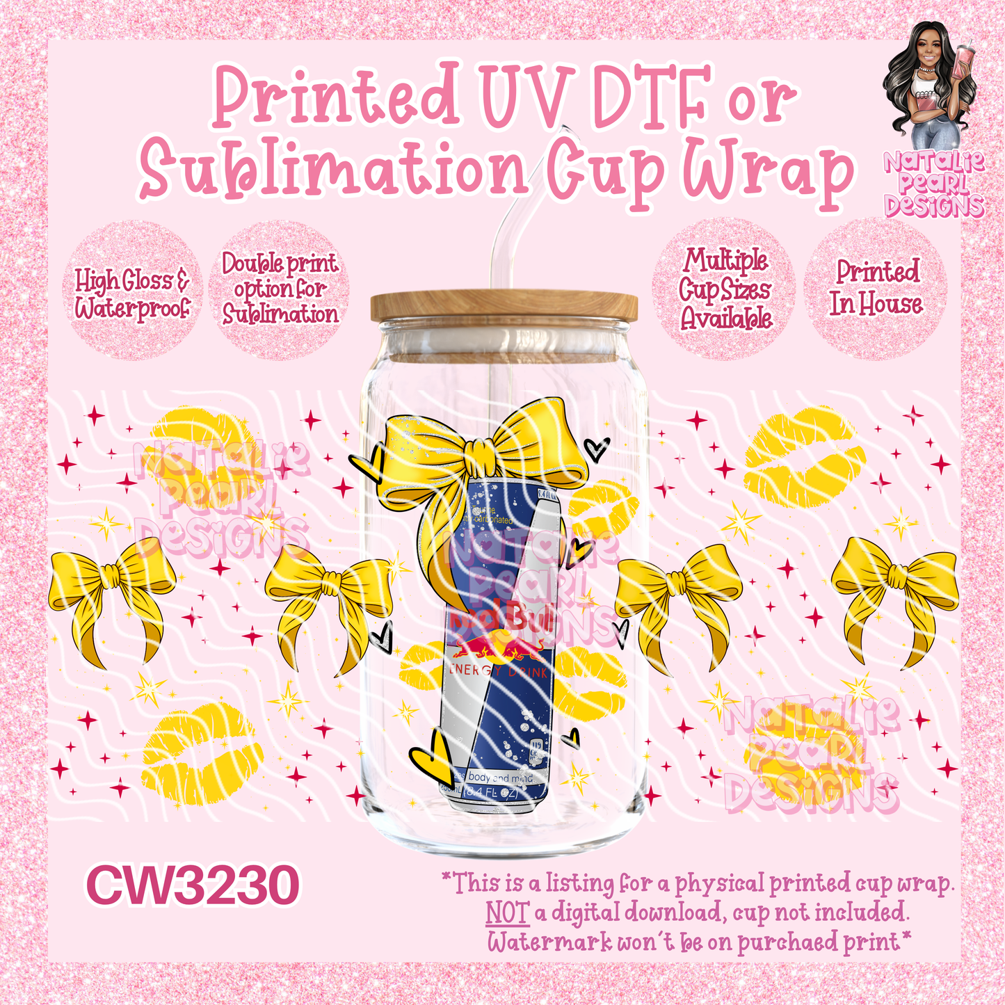 CW3230 UV DTF/SUB Cup Wraps