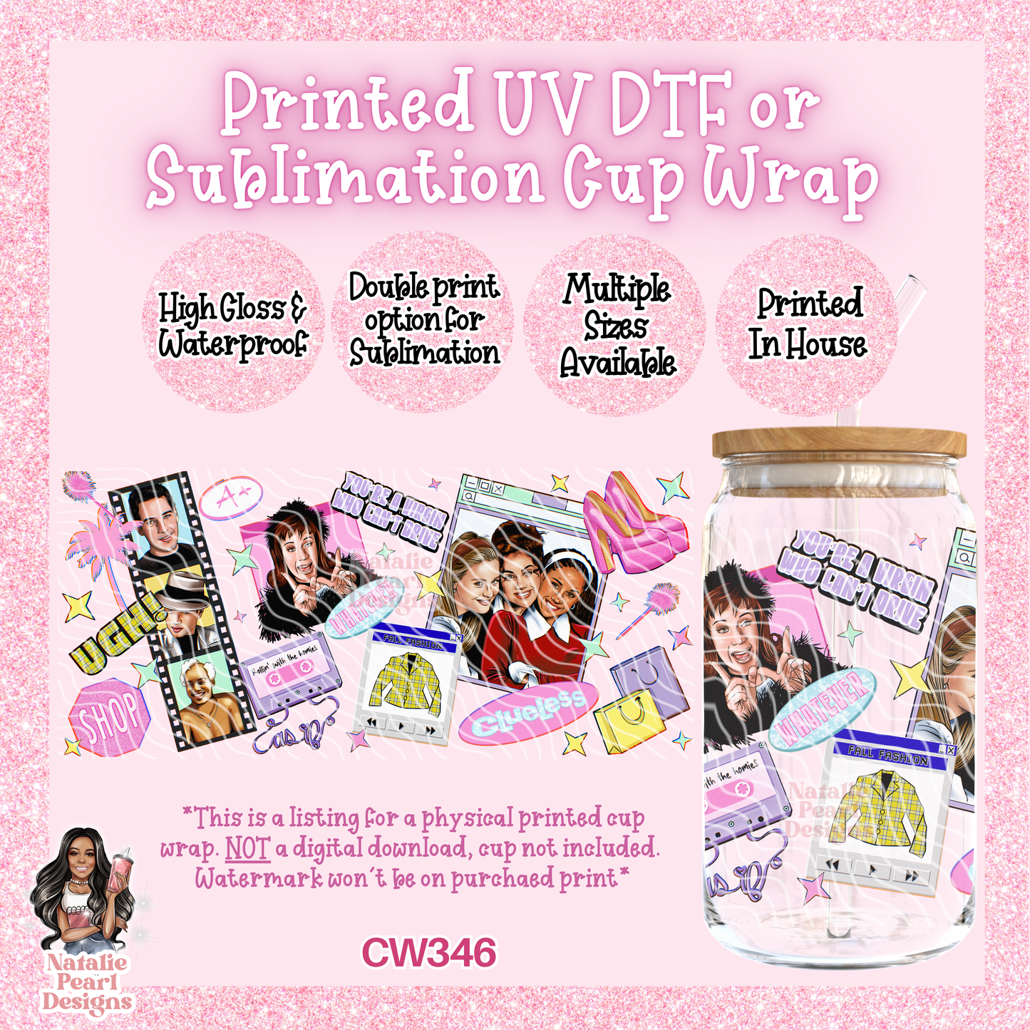 CW346 UV DTF/SUB Cup Wrap