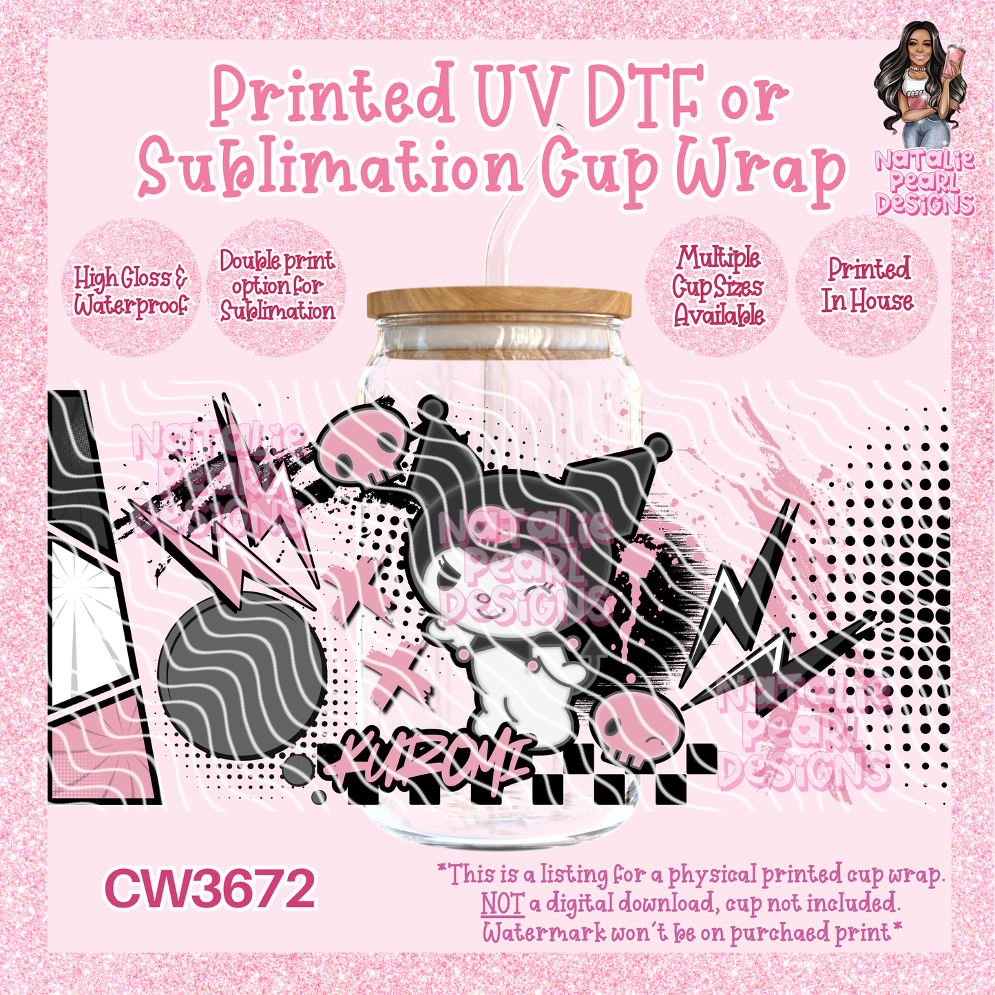 CW3672 UV DTF/SUB Cup Wraps