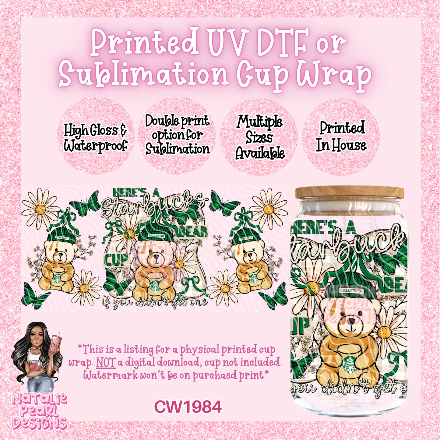 CW1984 UV DTF/SUB Cup Wraps