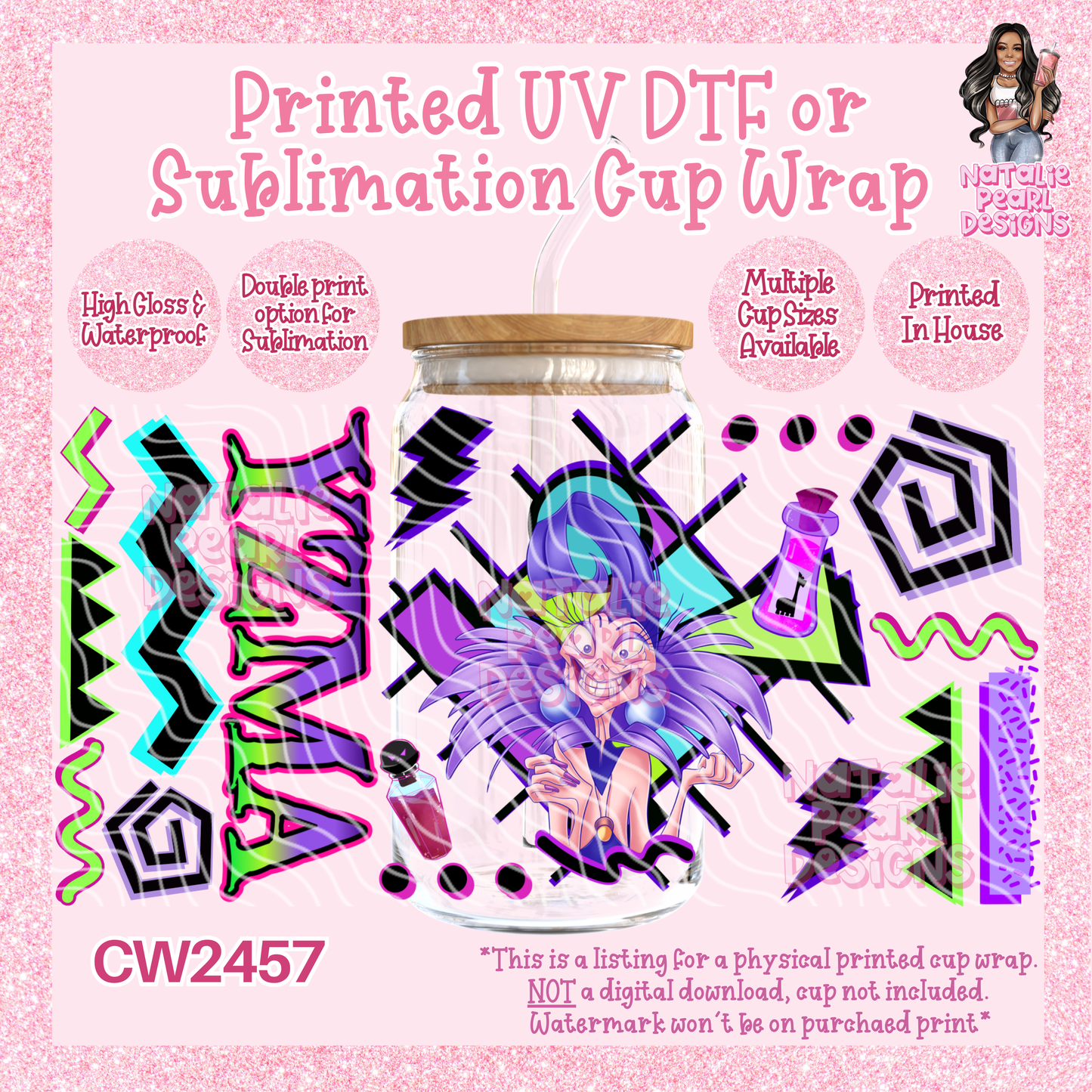 CW2457 UV DTF/SUB Cup Wraps