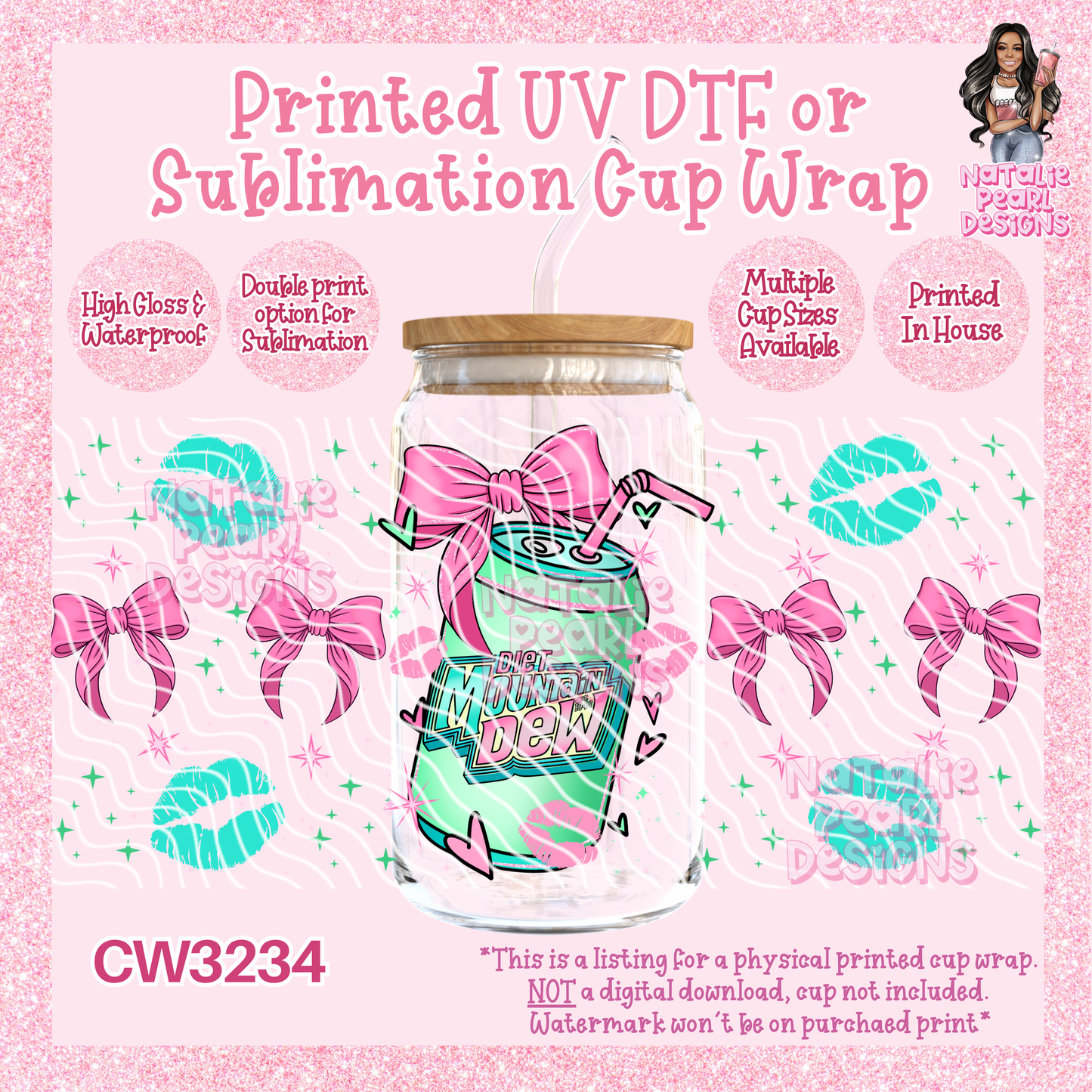 CW3234 UV DTF/SUB Cup Wraps