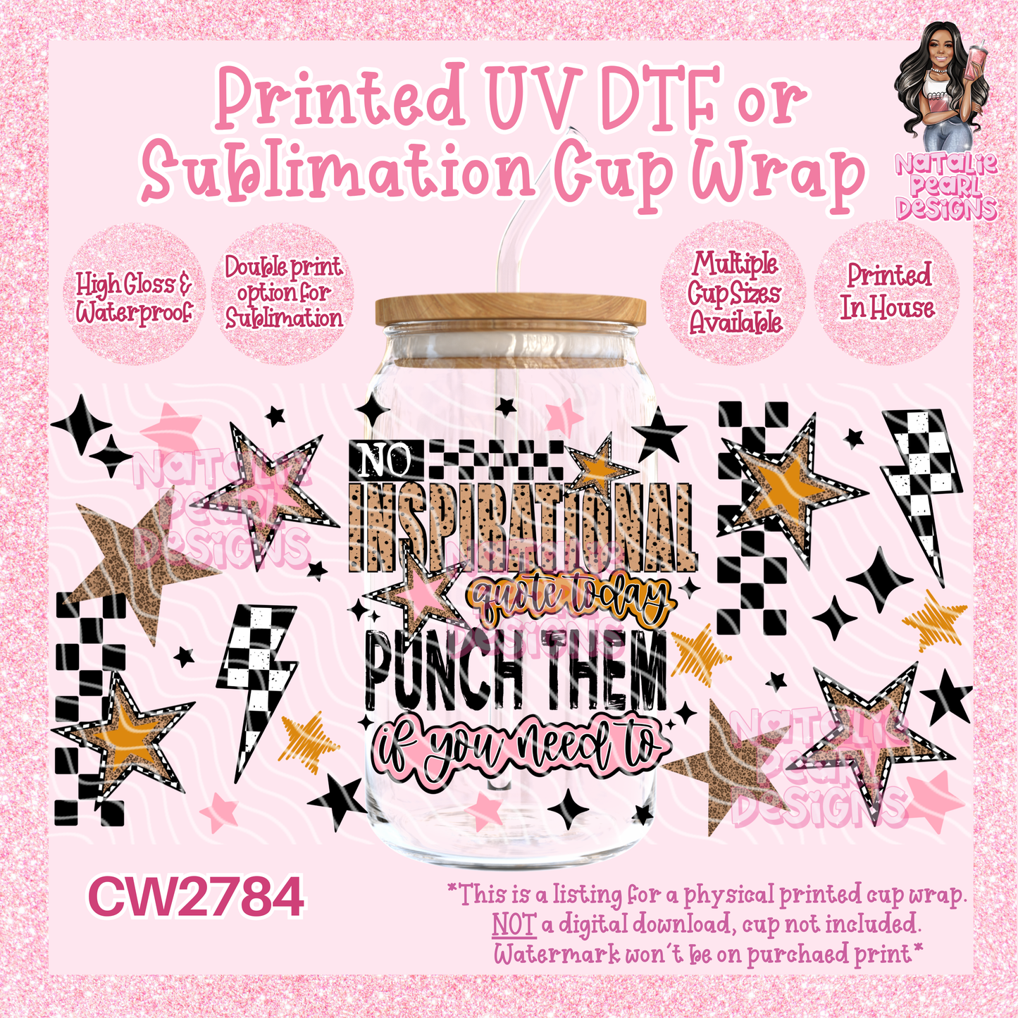 CW2784 UV DTF/SUB Cup Wraps