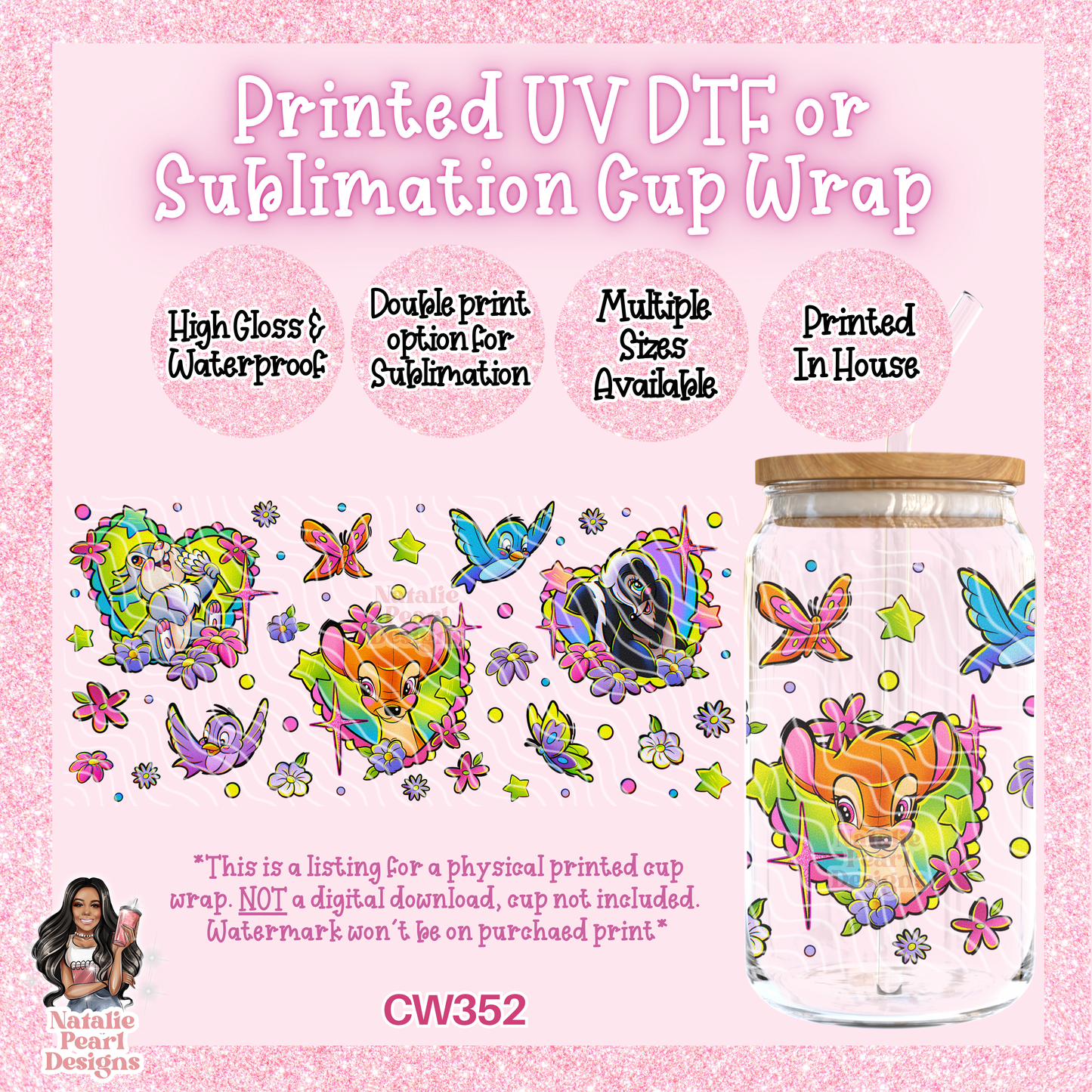 CW352 UV DTF/SUB Cup Wrap