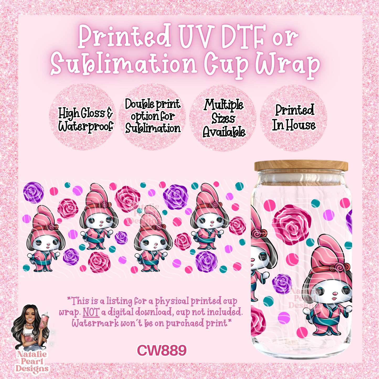 CW889 UV DTF/SUB Cup Wrap