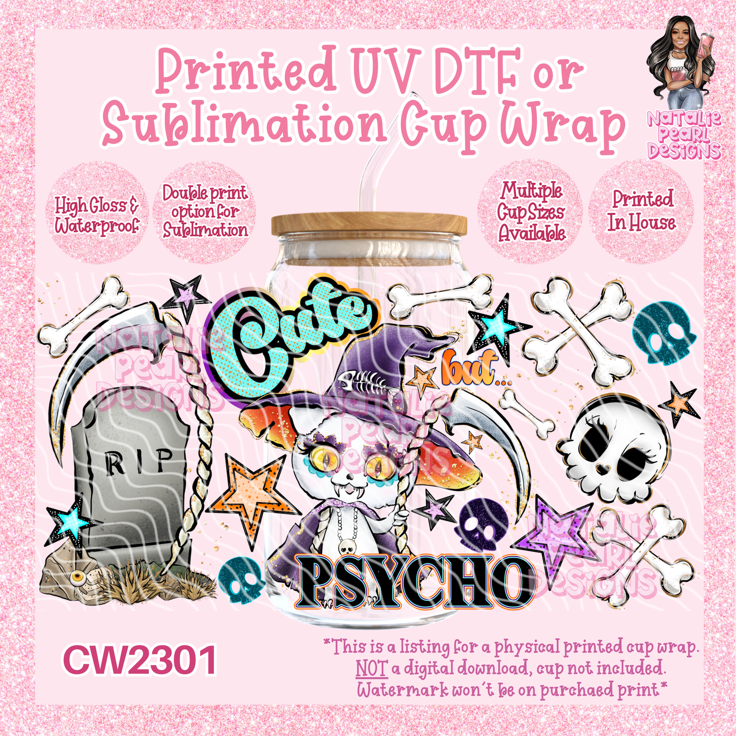 CW2301 UV DTF/SUB Cup Wraps