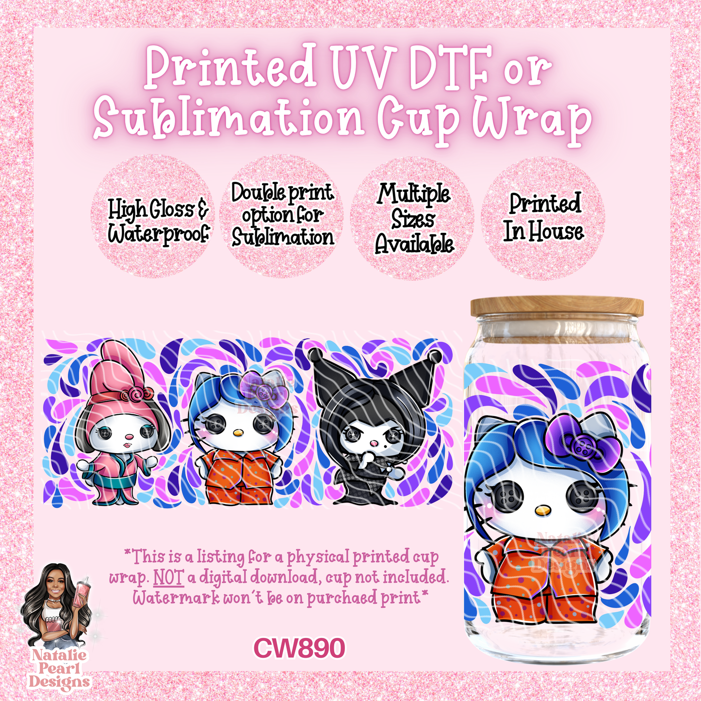 CW890 UV DTF/SUB Cup Wrap