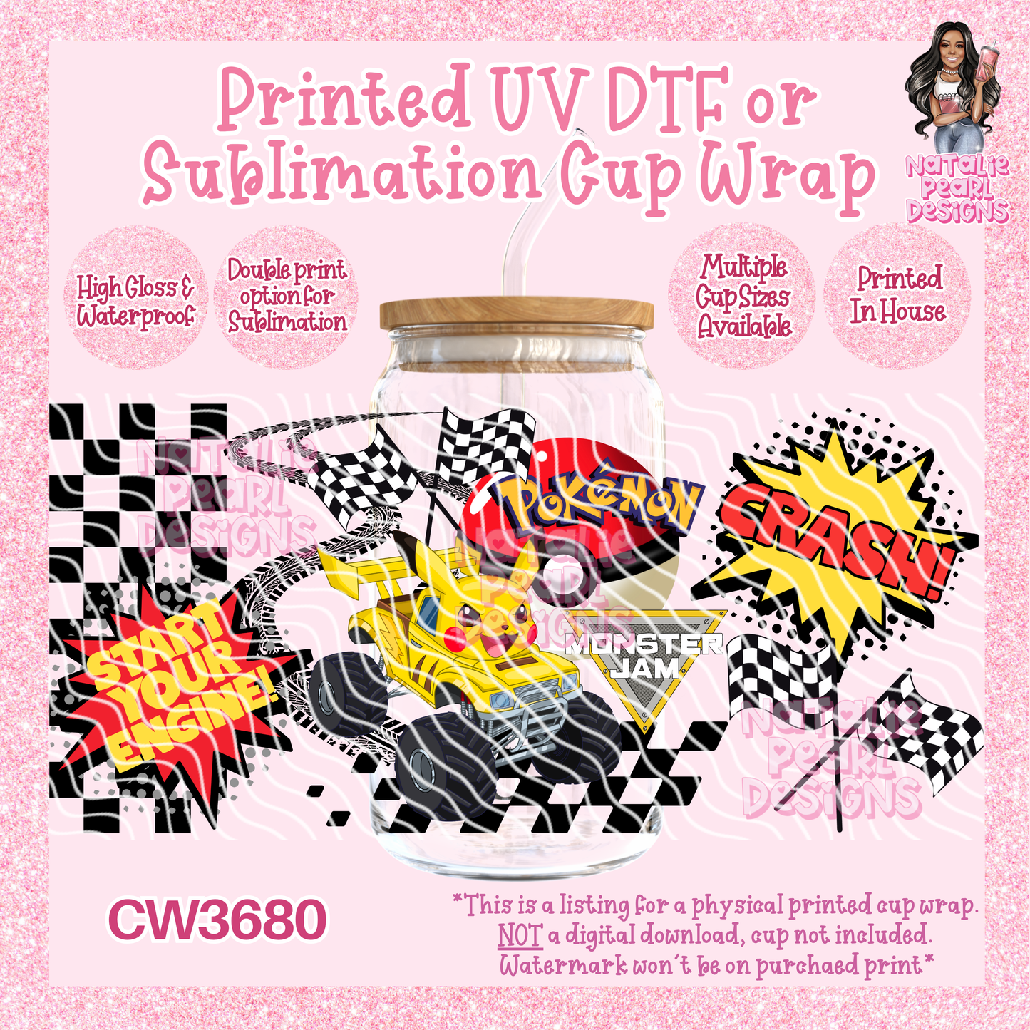 CW3680 UV DTF/SUB Cup Wraps