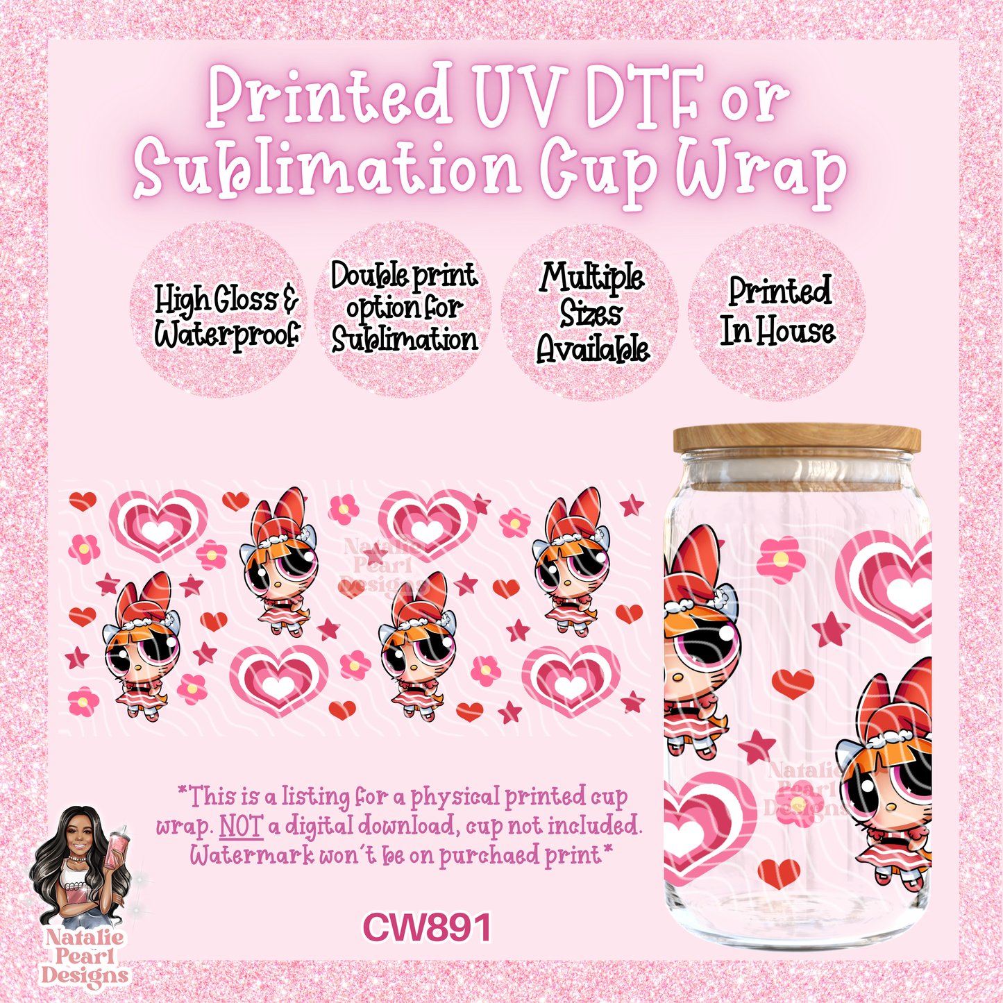 CW891 UV DTF/SUB Cup Wrap