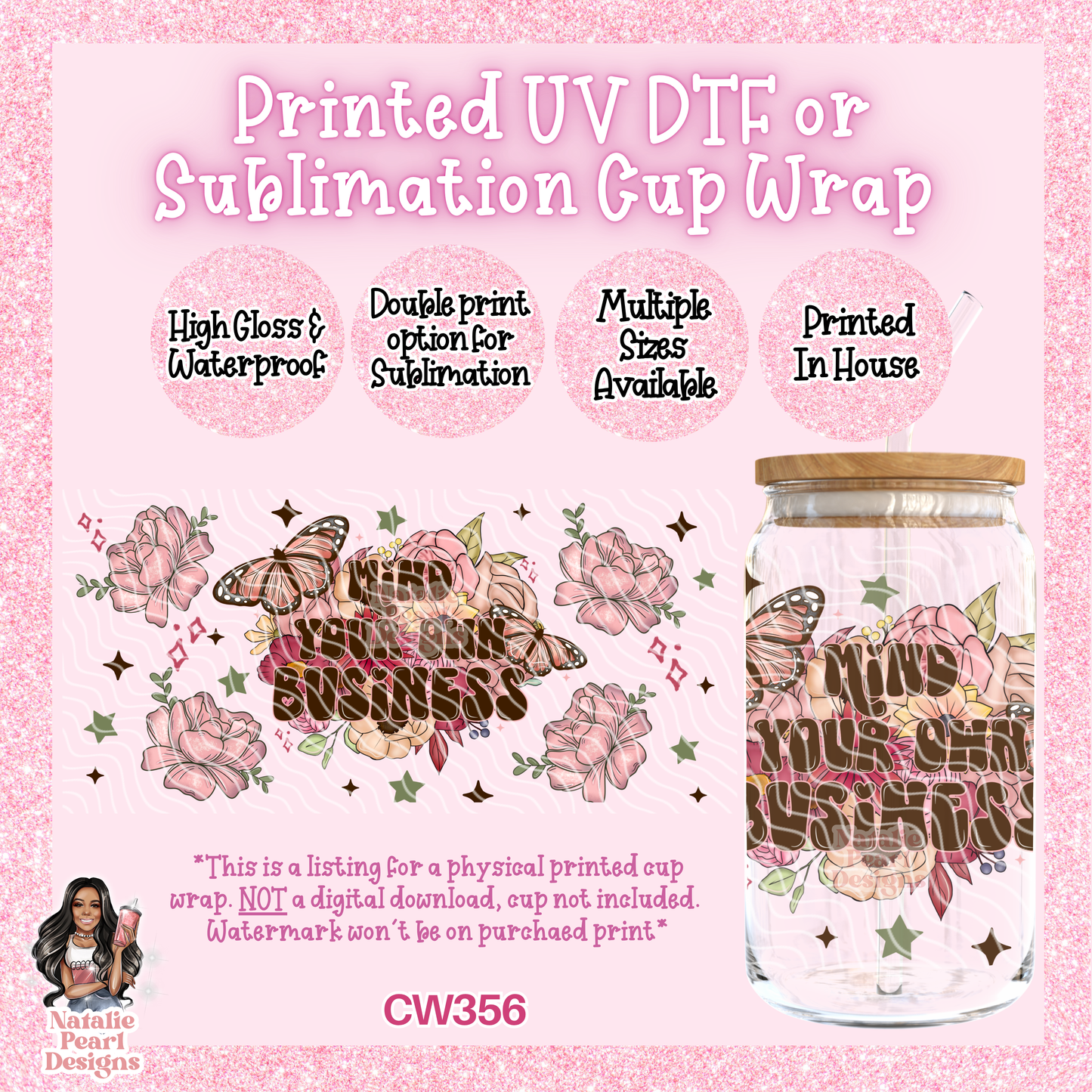 CW356 UV DTF/SUB Cup Wrap