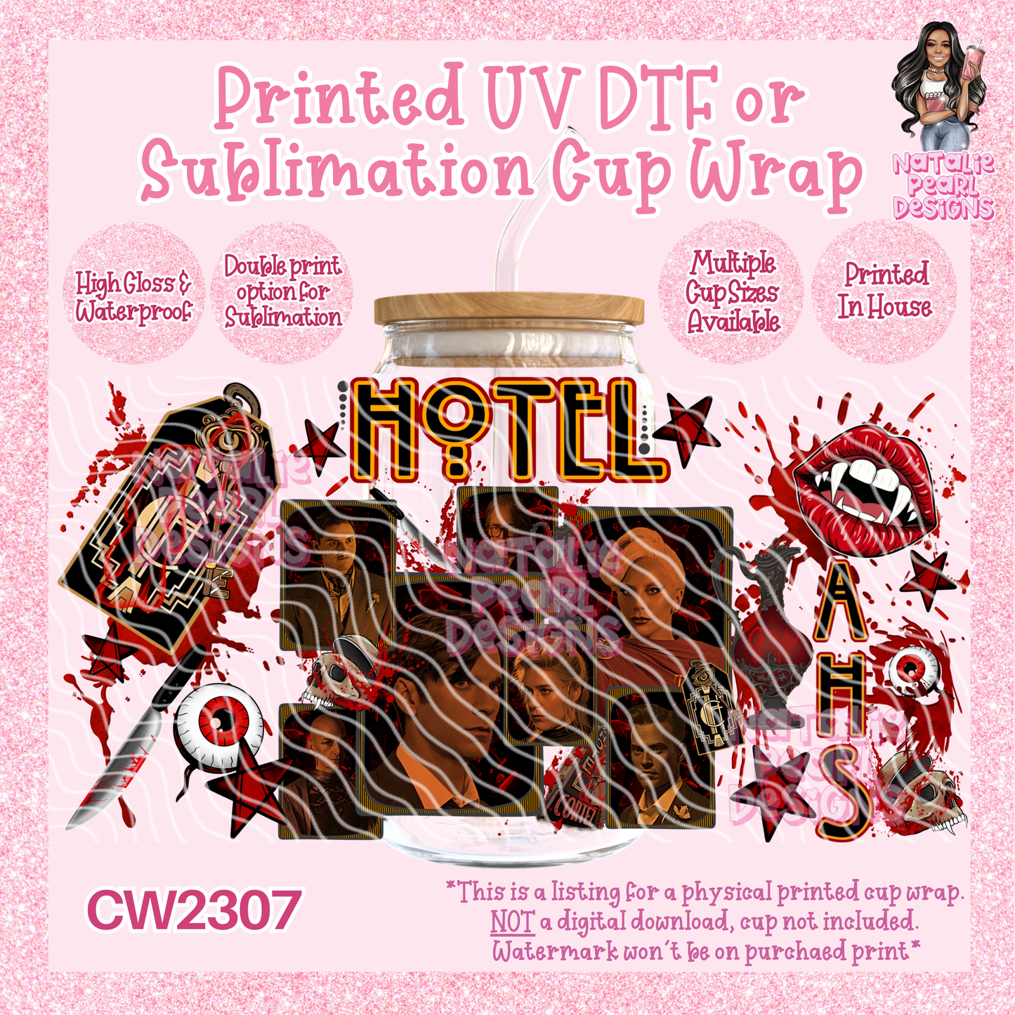 CW2307 UV DTF/SUB Cup Wraps