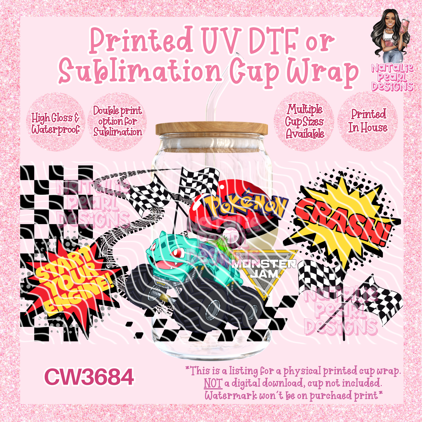 CW3684 UV DTF/SUB Cup Wraps