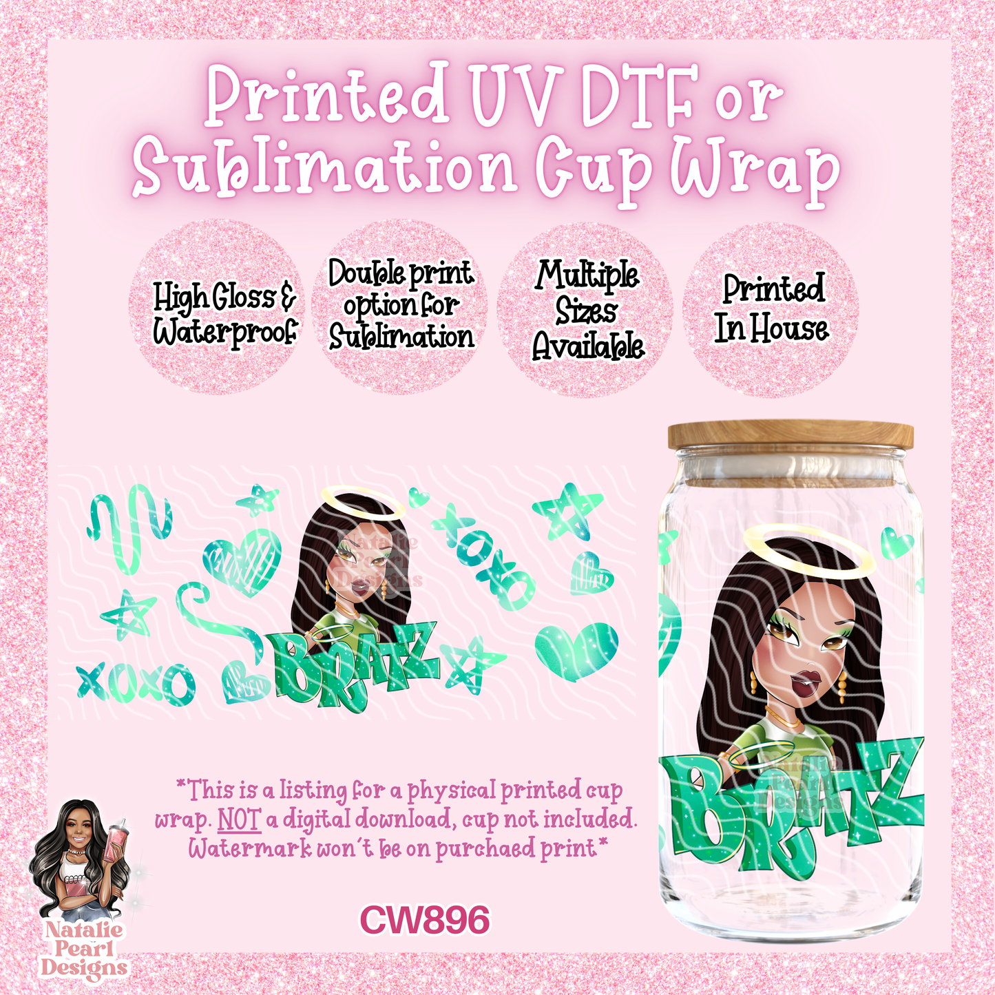 CW896 UV DTF/SUB Cup Wrap