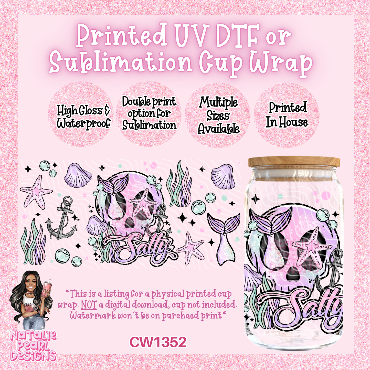 CW1352 UV DTF/SUB Cup Wrap