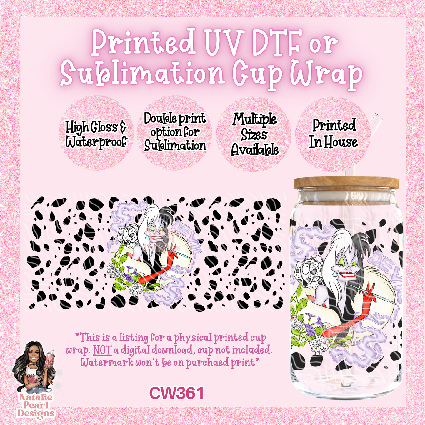 CW361 UV DTF/SUB Cup Wrap